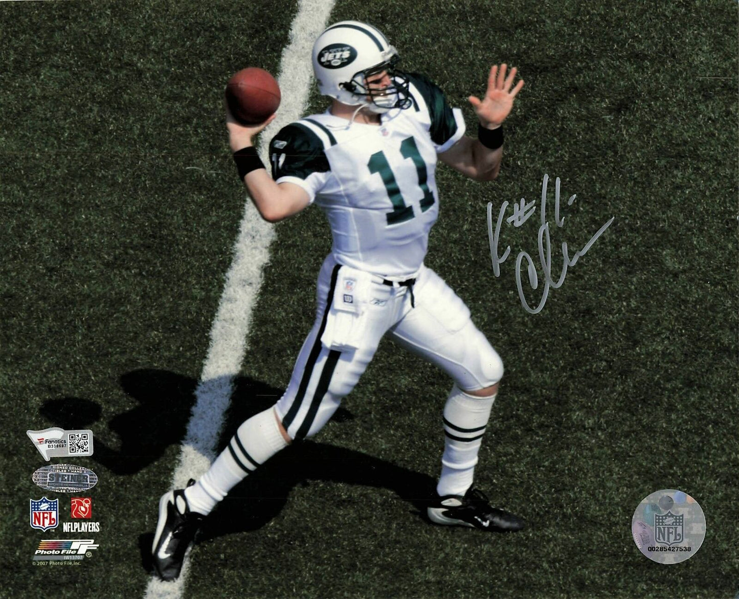 Kellen Clemens signed 8x10 photo Fanatics New York Jets Autographed