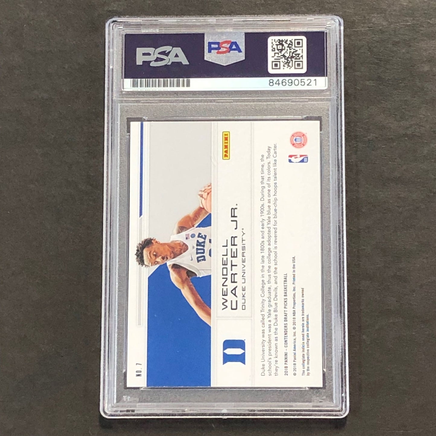 2018-19 Panini Contenders #7 Wendell Carter Jr Auto Signed Card PSA/DNA Encapsul