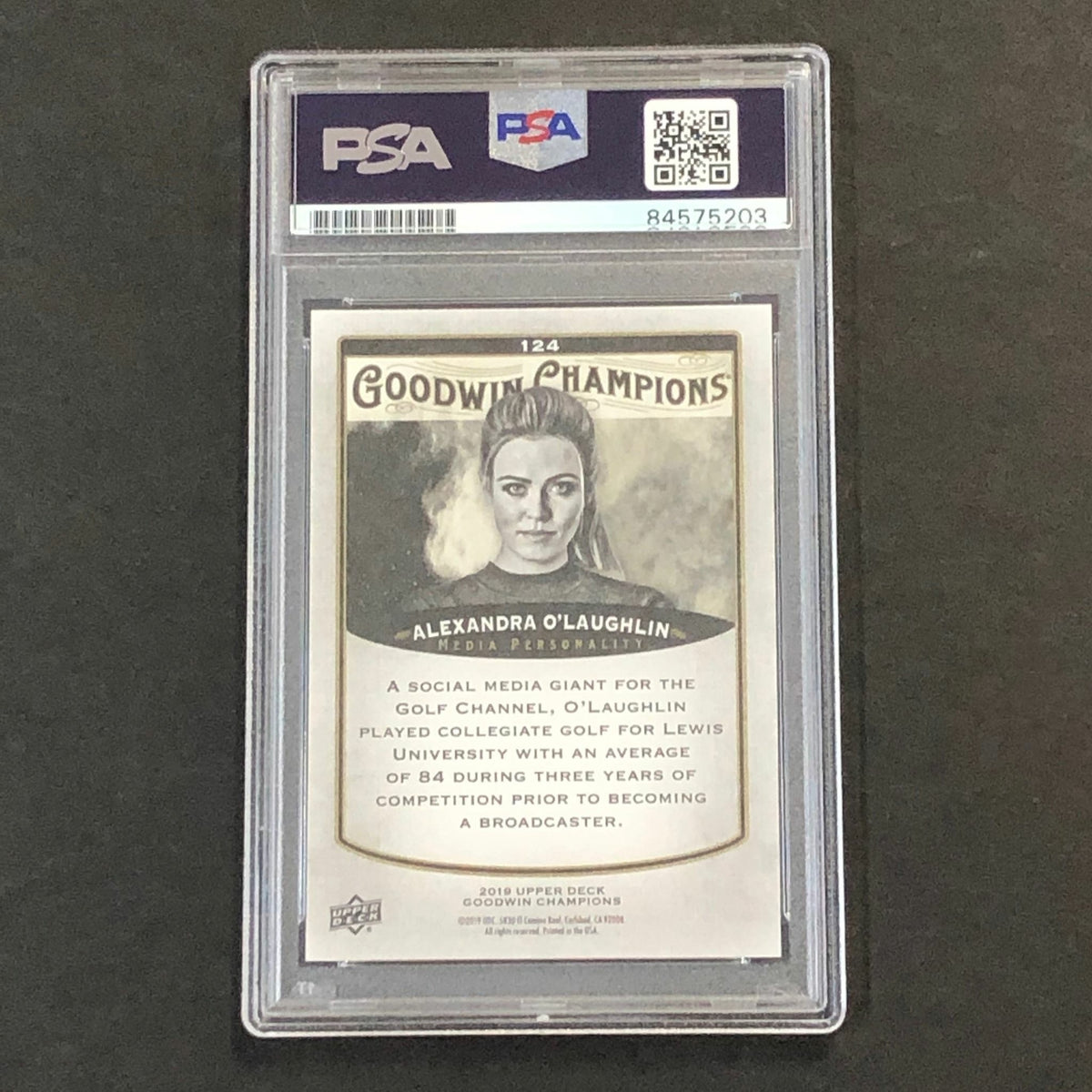 2019 Goodwin Champions #124 Alexandra O'Laughlin Signed Card PSA/DNA Encapsulate