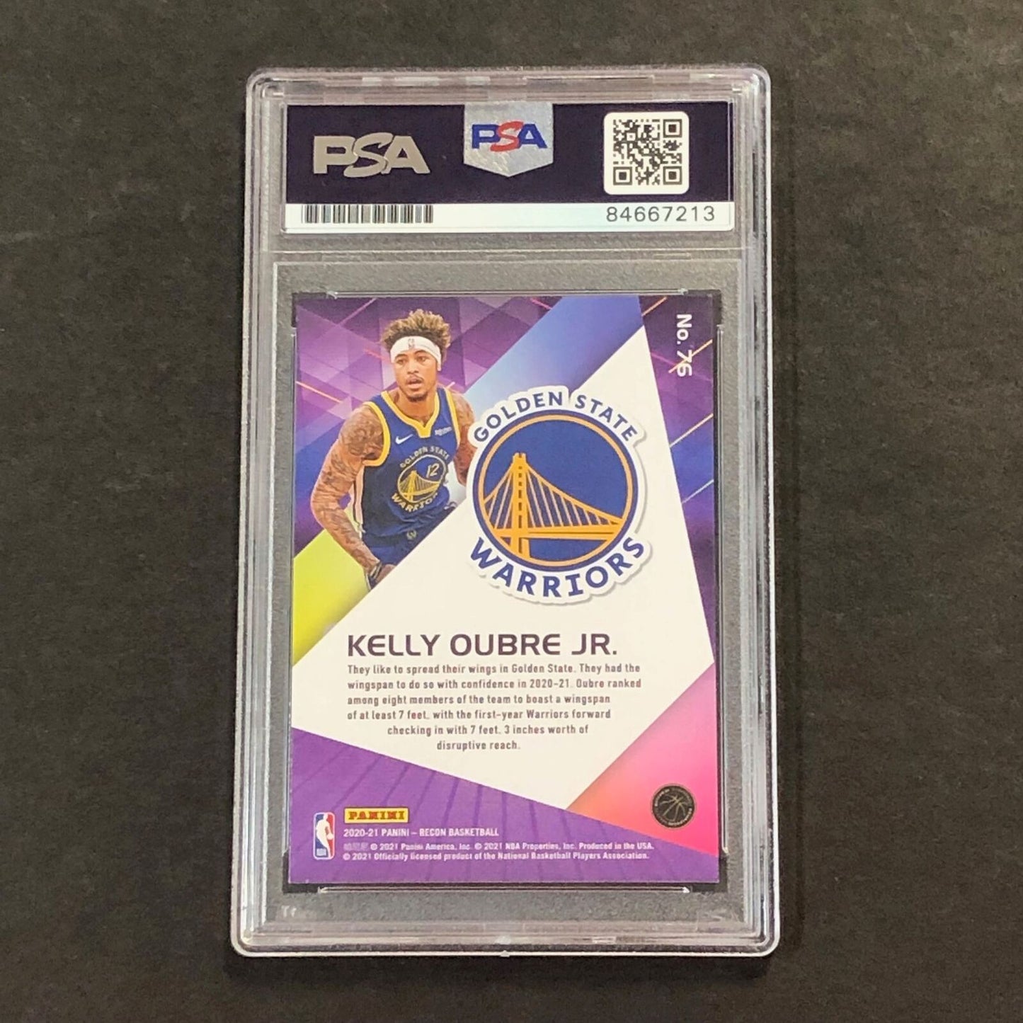 2020-21 Panini Recon #76 Kelly Oubre Jr. Signed Card AUTO 10 PSA Slabbed Warrior