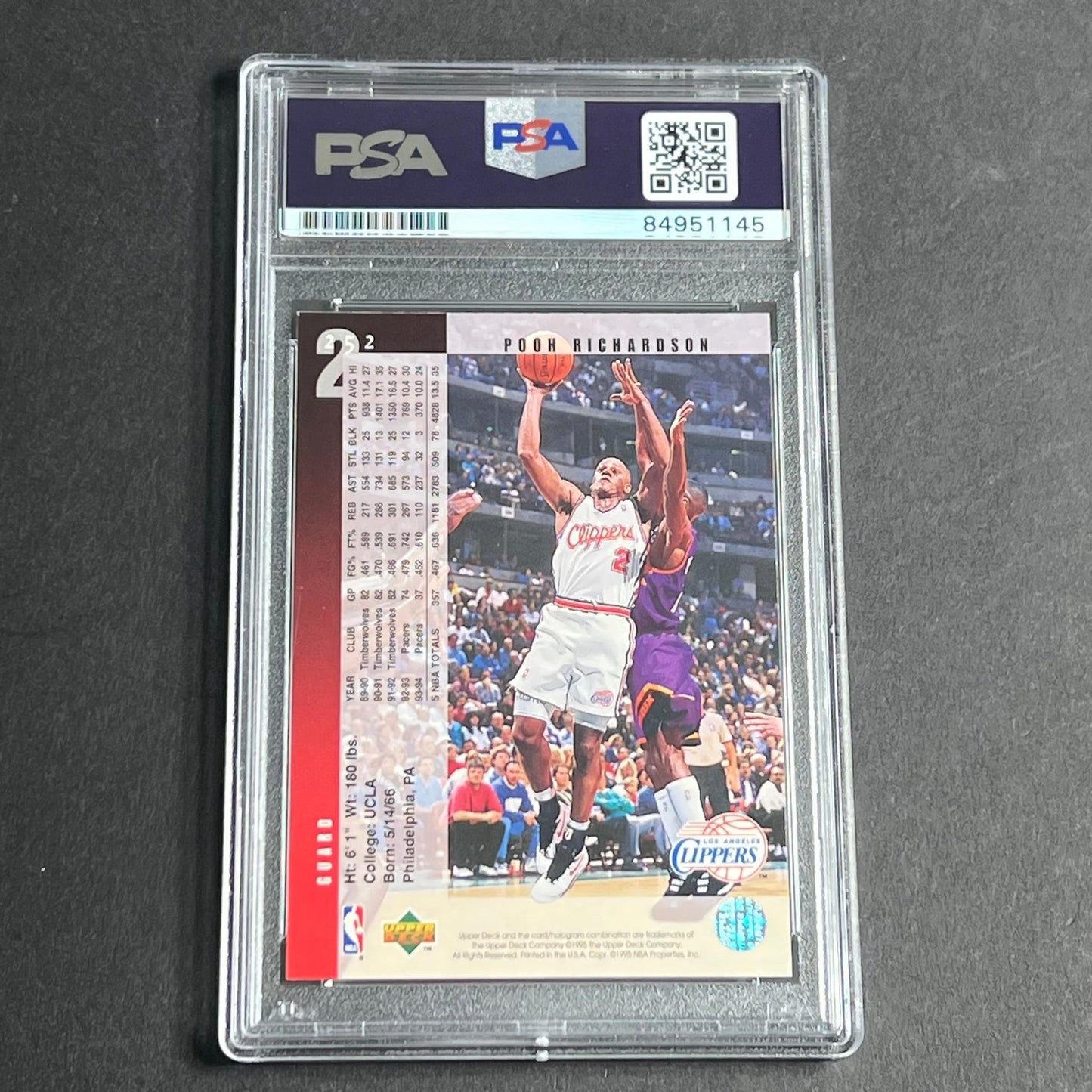 1993-94 Upper Deck #252 Jerome Richardson Signed Card AUTO PSA Slabbed Clippers
