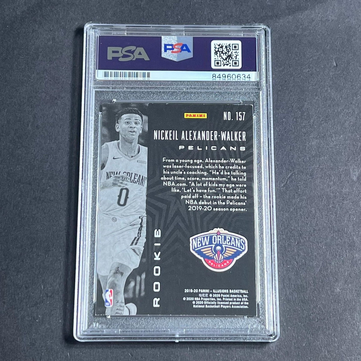 2019-20 Panini Illusions #157 Nickeil Alexander-Walker Signed Card AUTO PSA RC S