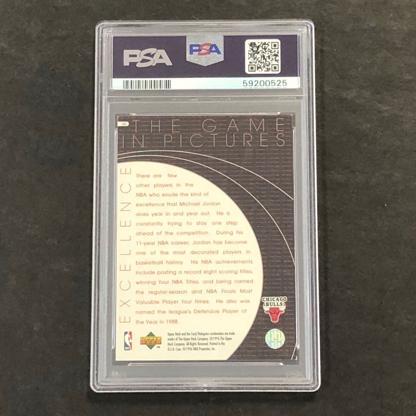 1996 Upper Deck #165 Michael Jordan PSA 2 Good Bulls