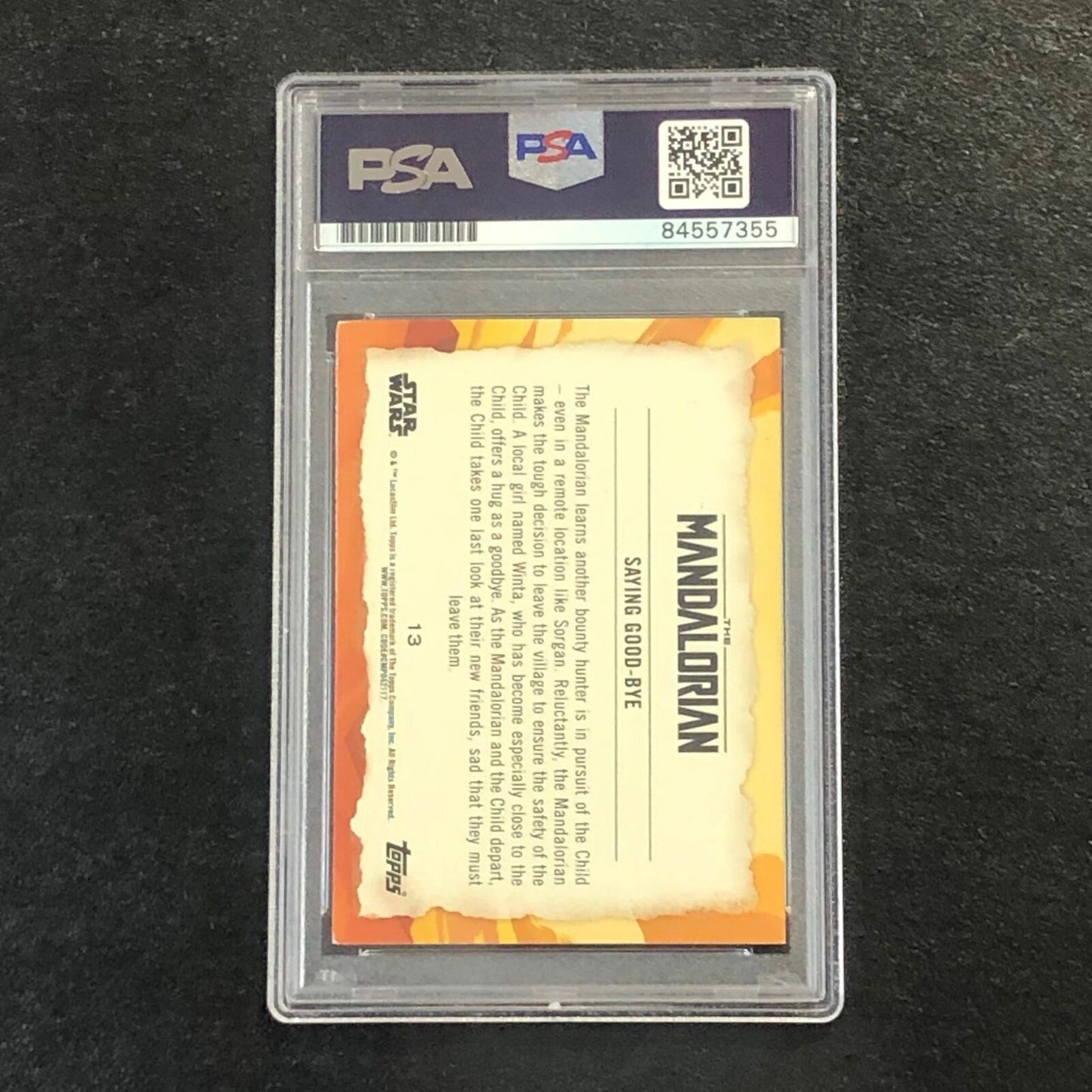 2020 Star Wars The Mandalorian #13 John Rosengrant Signed Card AUTO PSA/DNA Enca