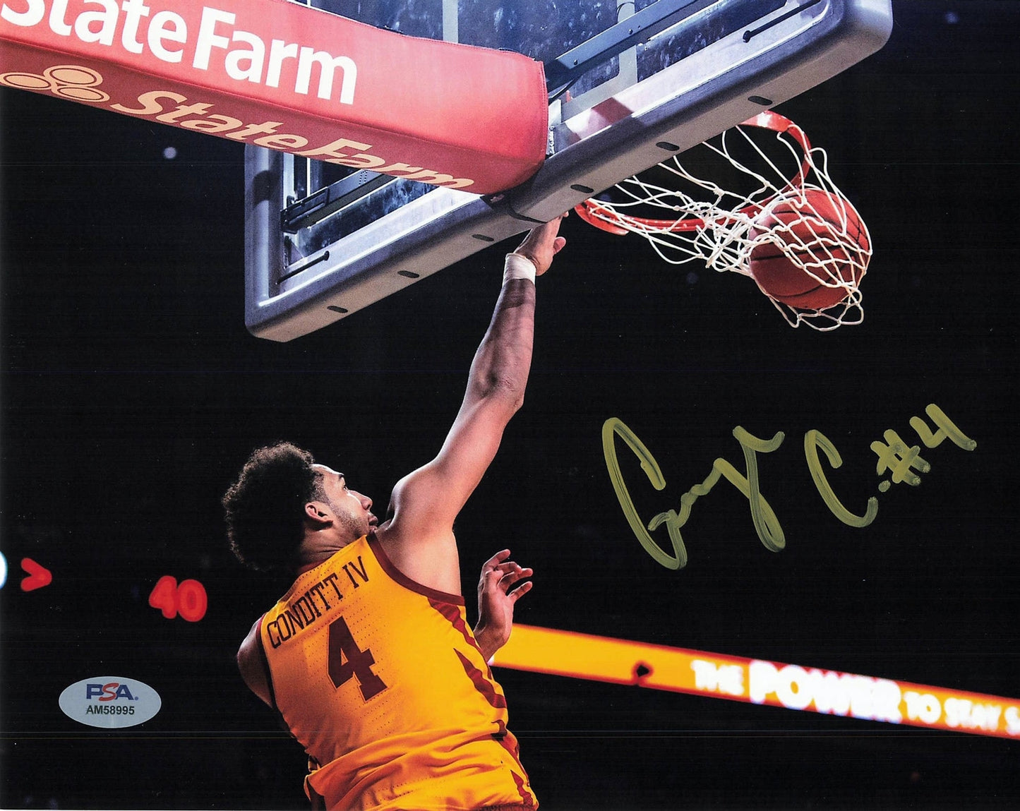 GEORGE CONDITT signed 8x10 photo PSA/DNA Iowa State Cyclones Autographed
