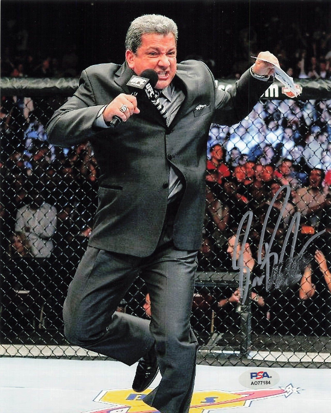 Bruce Buffer Signed Photo PSA UFC Announcer