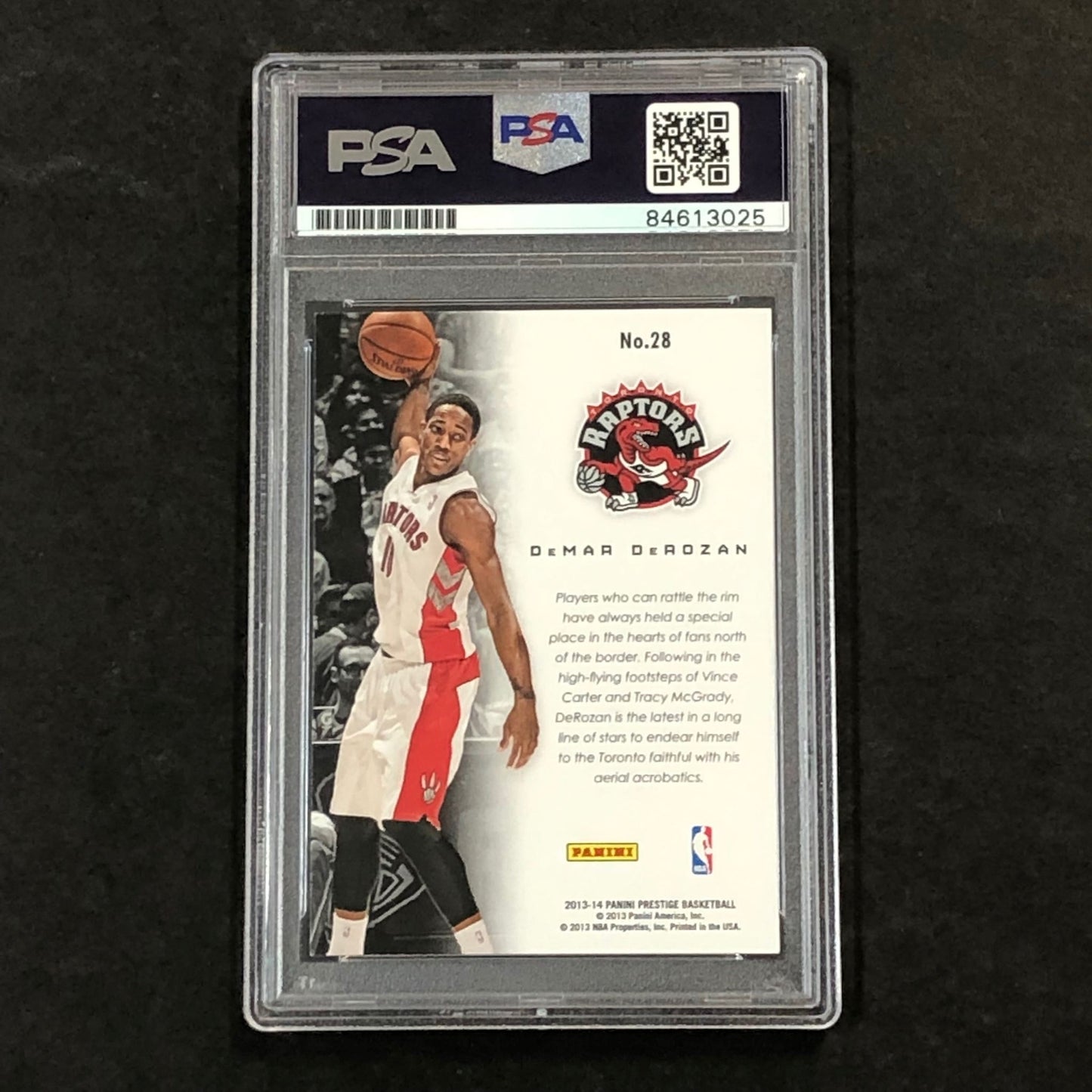 2013-14 Panini Prestige Franchise Favorites #28 DeMar DeRozan Signed Card AUTO P