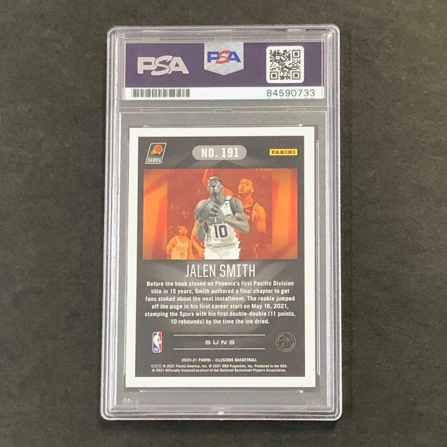 2020-21 Panini Illusions #191 Jalen Smith Signed Card AUTO PSA Slabbed RC Suns