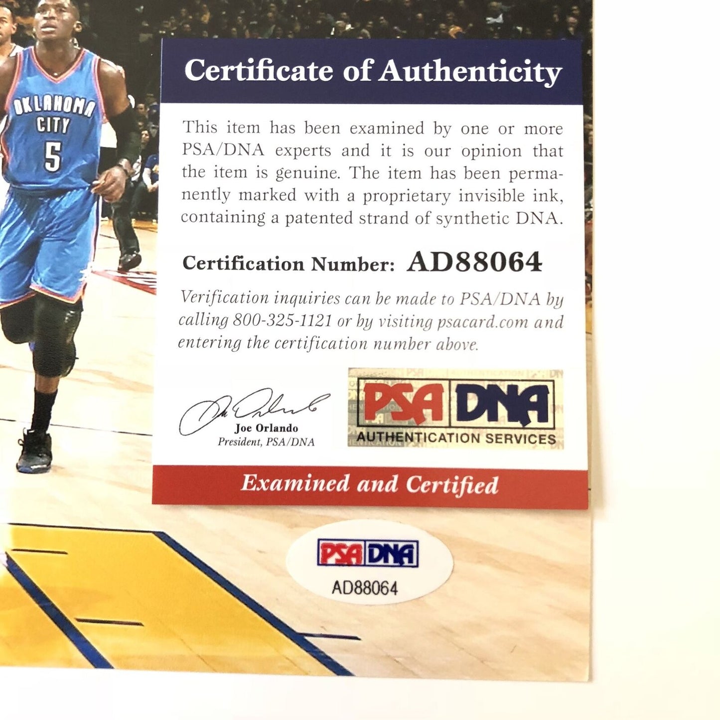 Kevin Durant signed 11x14 photo PSA/DNA Golden State Warriors Autographed