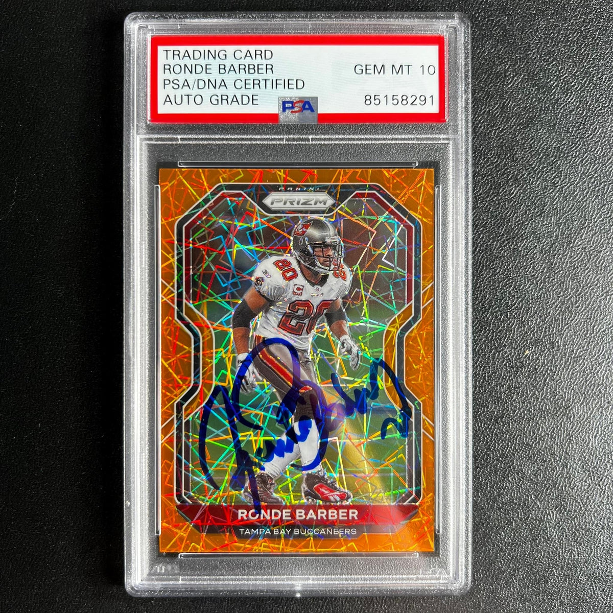 2020 Panini Prizm #262 Ronde Barber Signed Card PSA/DNA Auto 10 Slabbed Buccanee