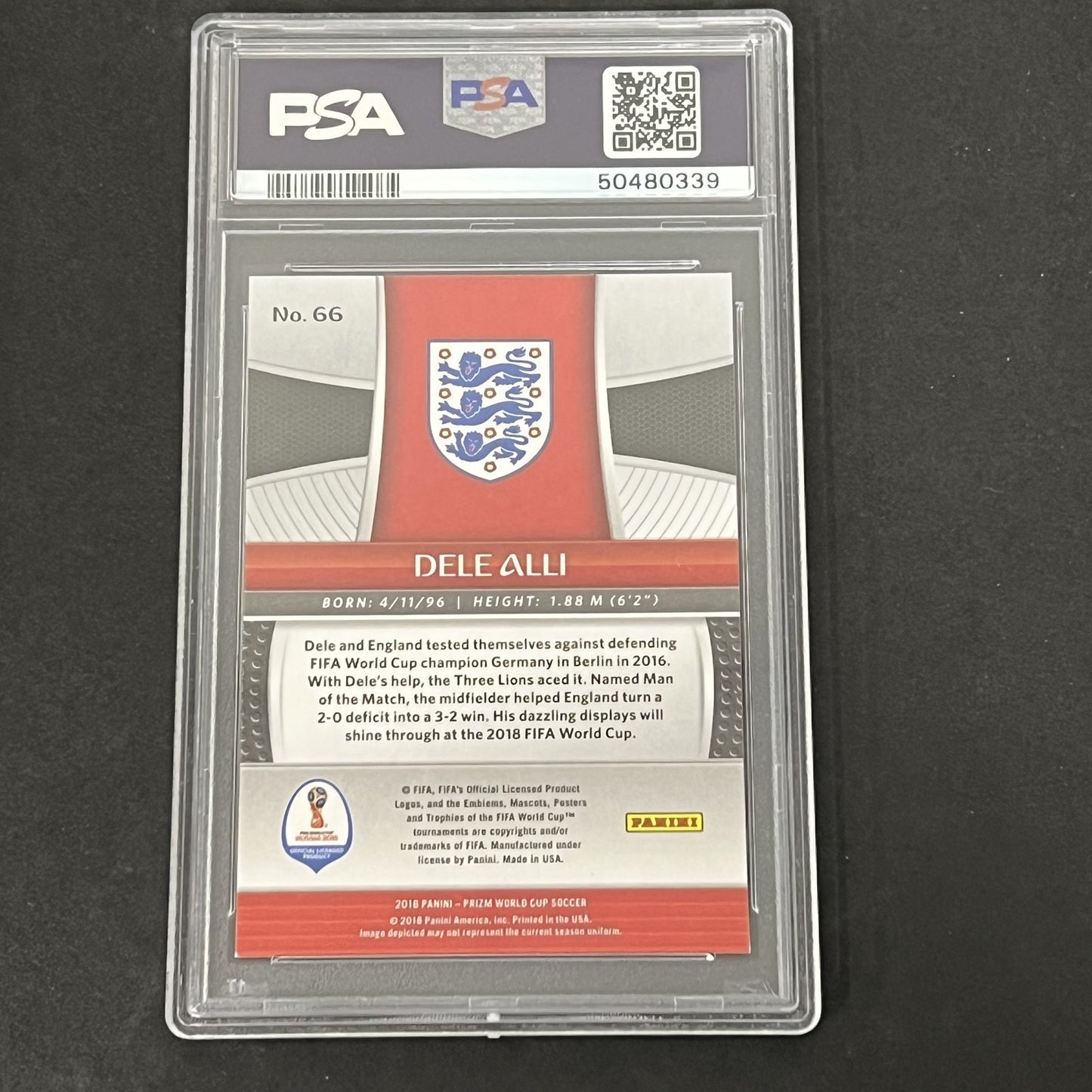 2018 Panini Prizm World Cup #66 Dele Alli PSA 9