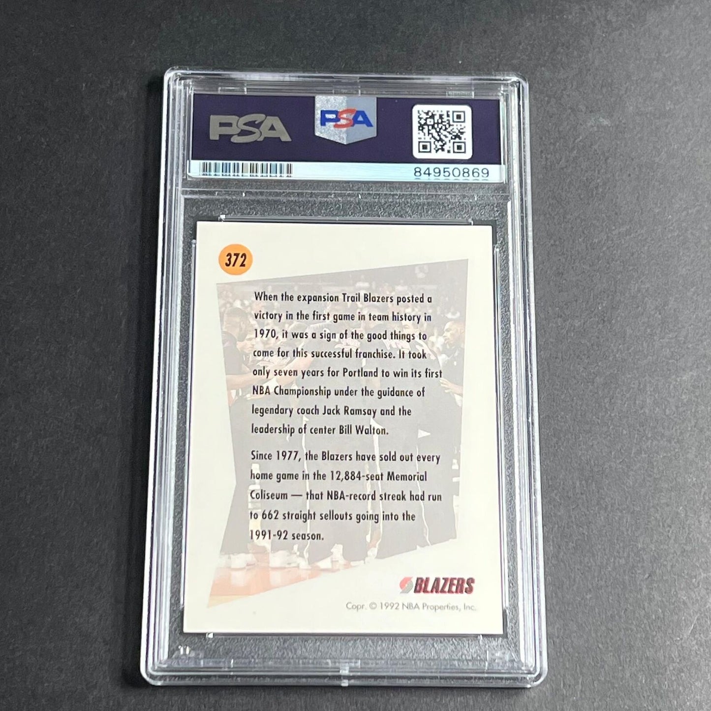 1992 Skybox #372 Ime Udoka Signed Card AUTO PSA Slabbed Blazers