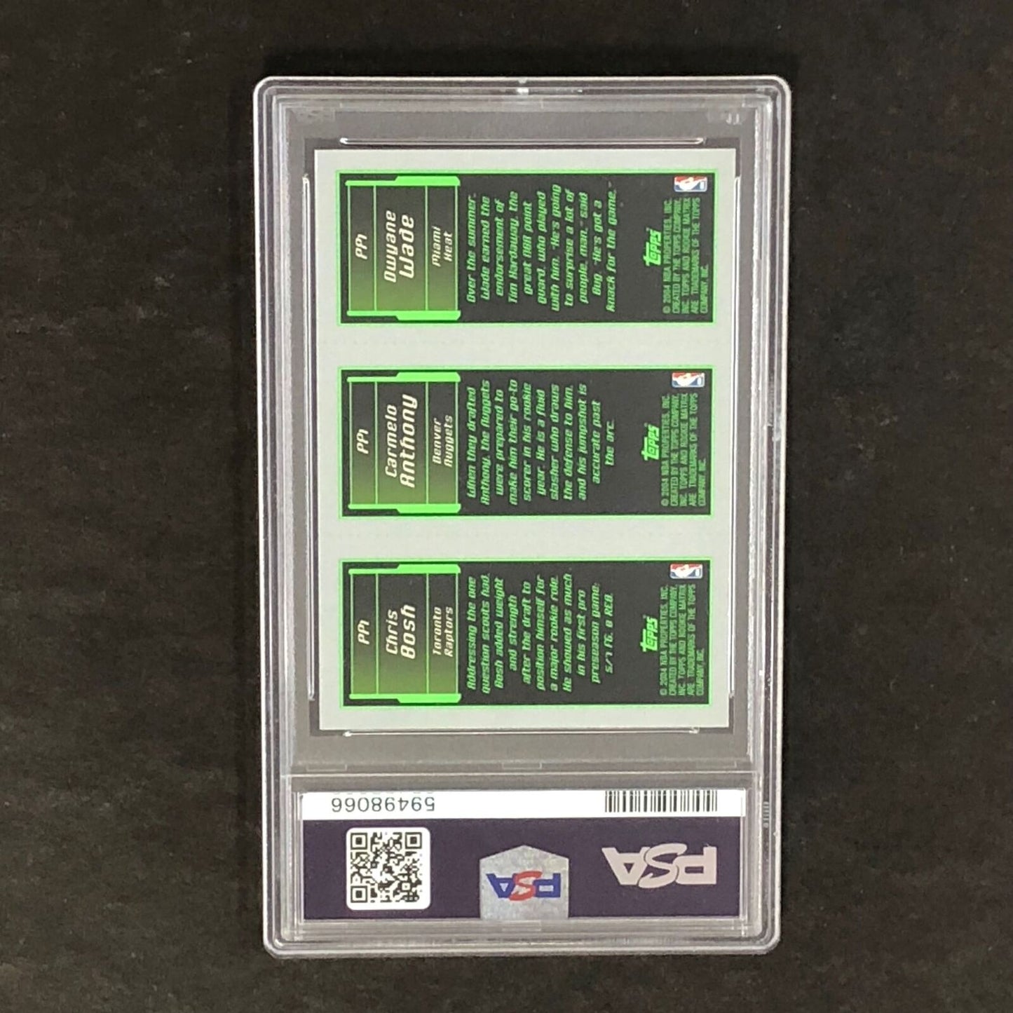 2003 Topps RKE Matrix #PP1 Wade/Anthony/Bosh PSA 6 EX-MT