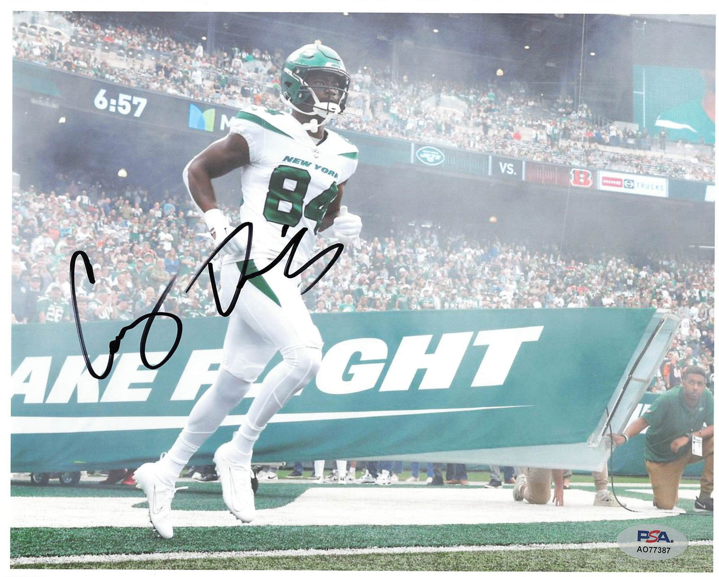 Corey Davis Signed 8x10 Photo PSA New York Jets