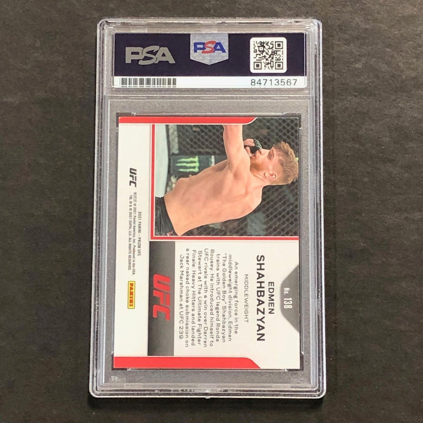 2021 Panini Prizm #138 Edmen Shahbazyan Signed Card PSA Slabbed