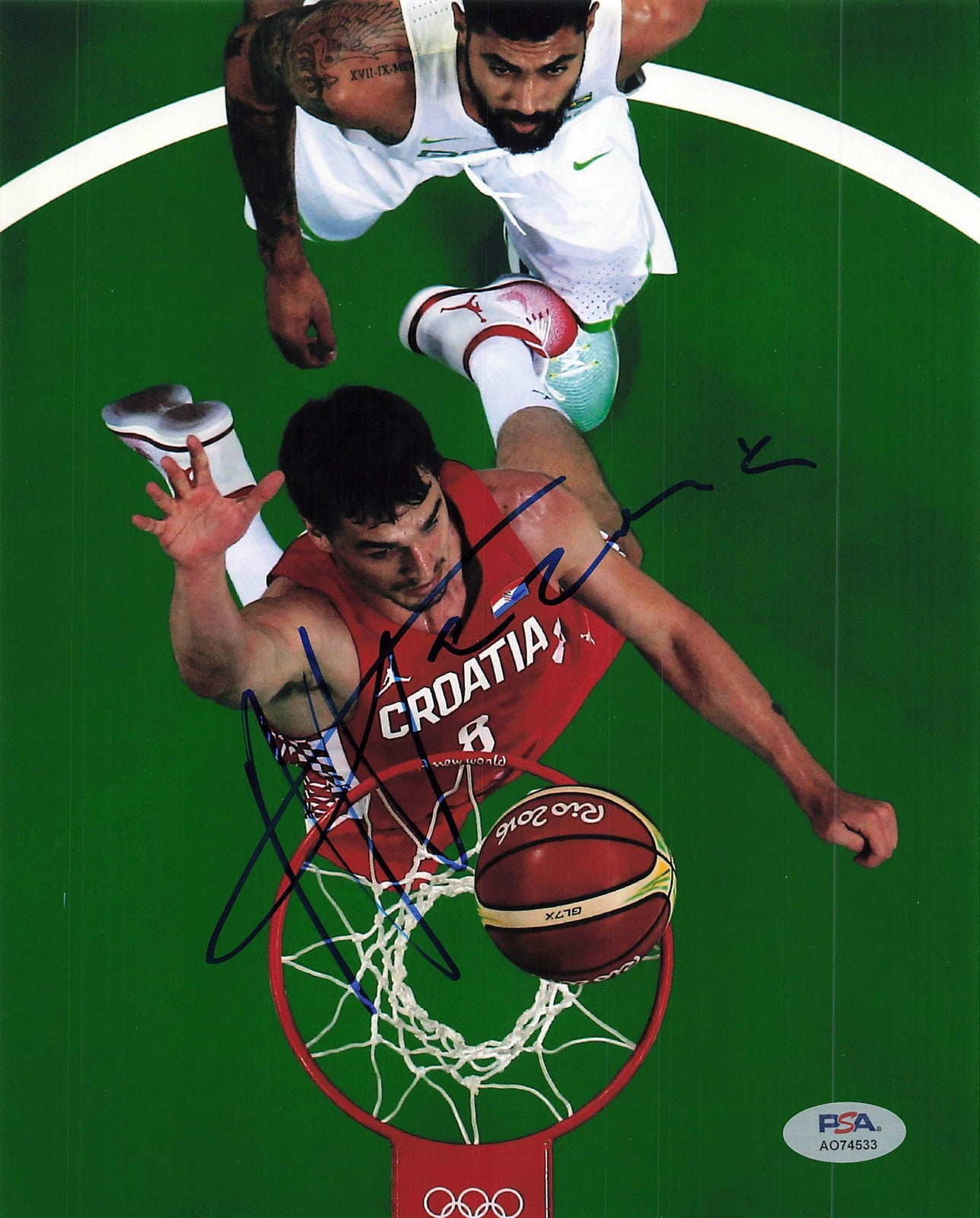 Mario Hezonja Signed 8x10 Photo PSA Croatia