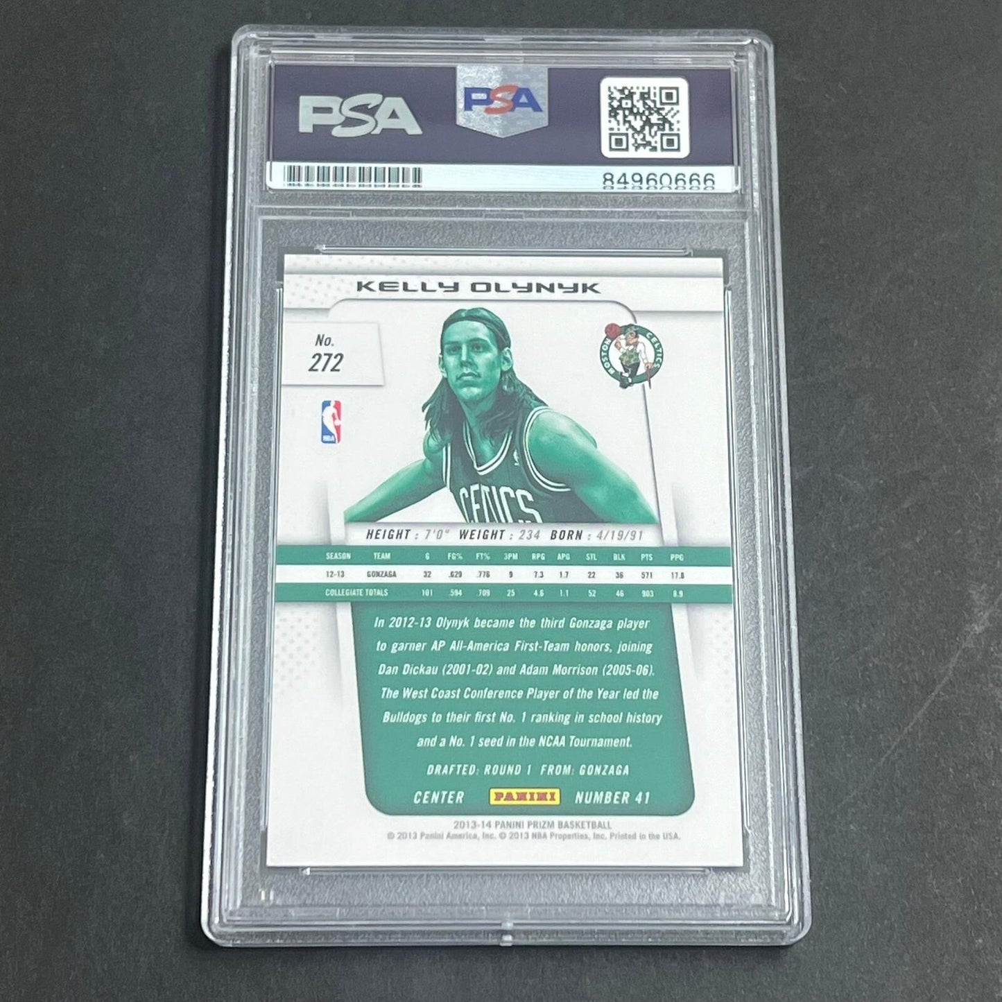 2013-14 Panini Prizm #272 Kelly Olynyk Signed Rookie Card AUTO PSA Slabbed RC Ce
