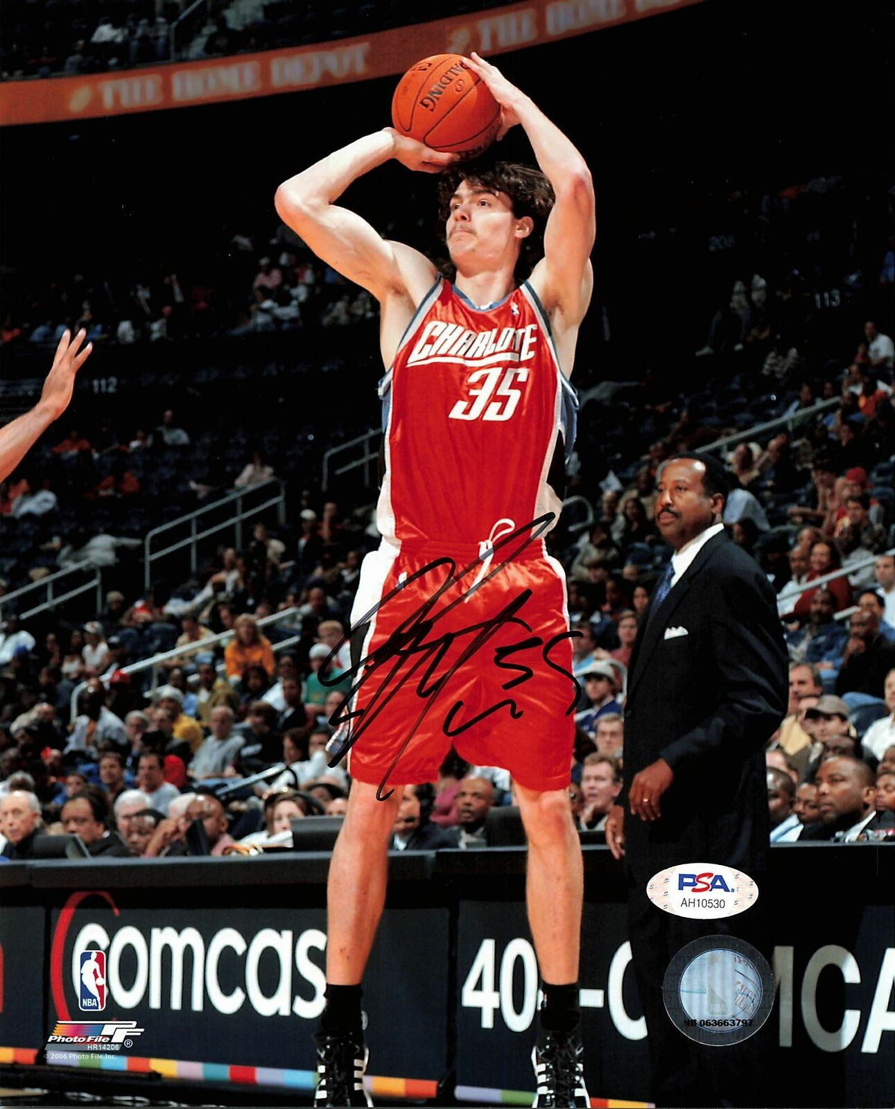 Adam Morrison signed 8x10 photo PSA/DNA Charlotte Bobcats Autographed