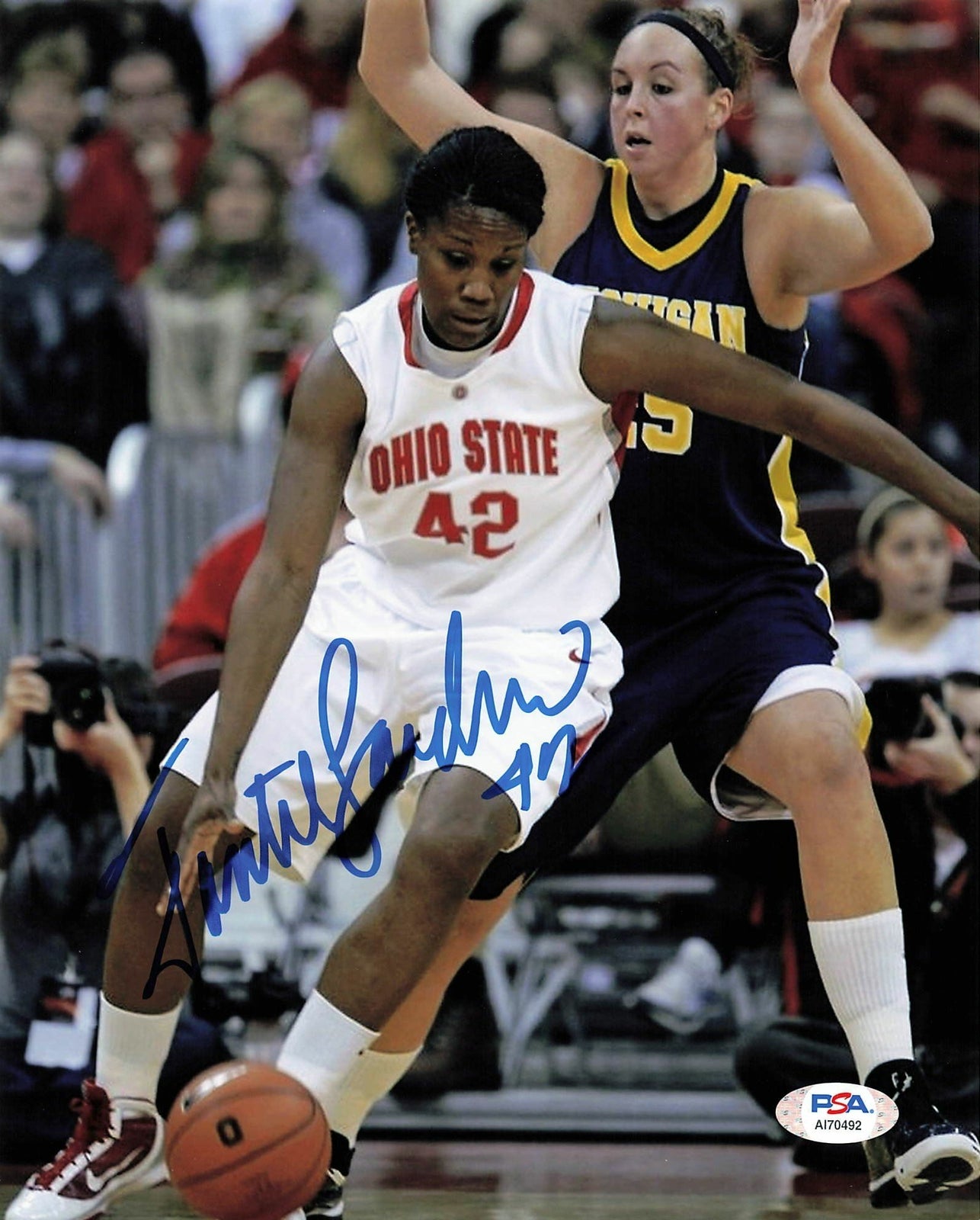 Jantel Lavender signed 8x10 Photo PSA/DNA Ohio State Autographed