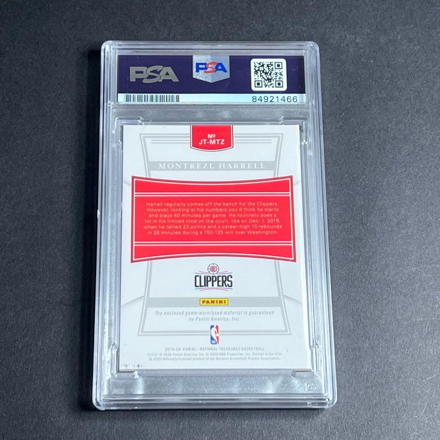 2019-20 Panini #JT-MTZ Montrezl Harrell Signed Card AUTO Grade 10 PSA Slabbed Cl