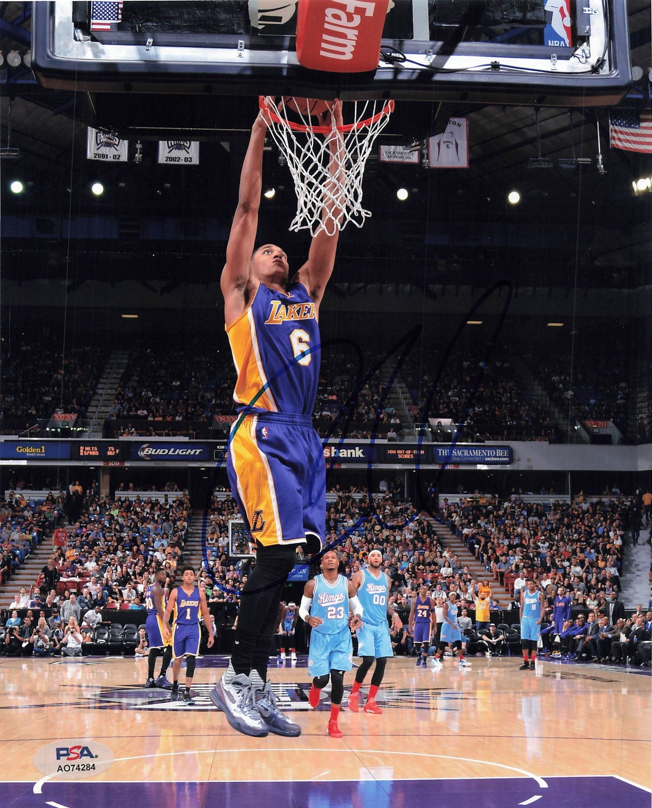 Jordan Clarkson Signed 8x10 Photo PSA Los Angeles Lakers