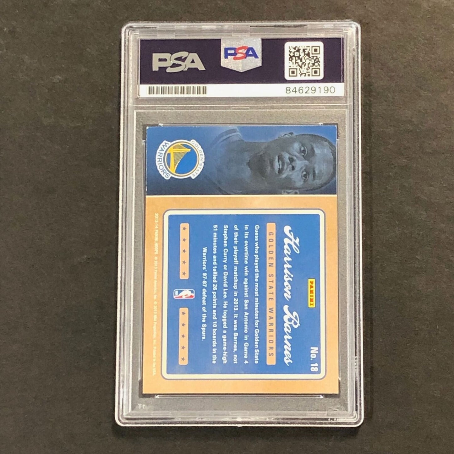 2013-14 NBA Hoops Dreams #18 Harrison Barnes Signed Card AUTO 10 PSA Slabbed War