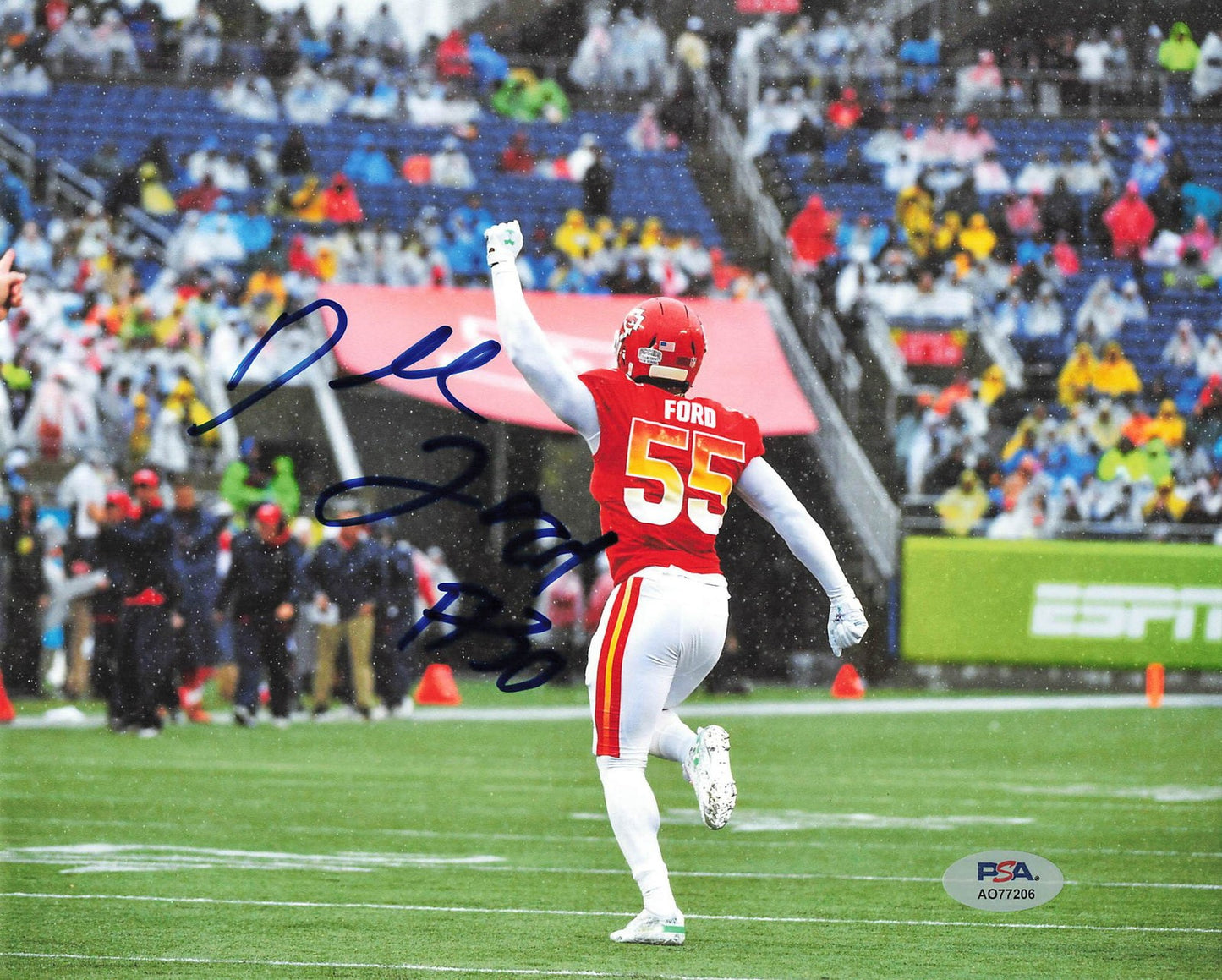 Dee Ford Signed 8x10 Photo PSA Kansas City Chiefs