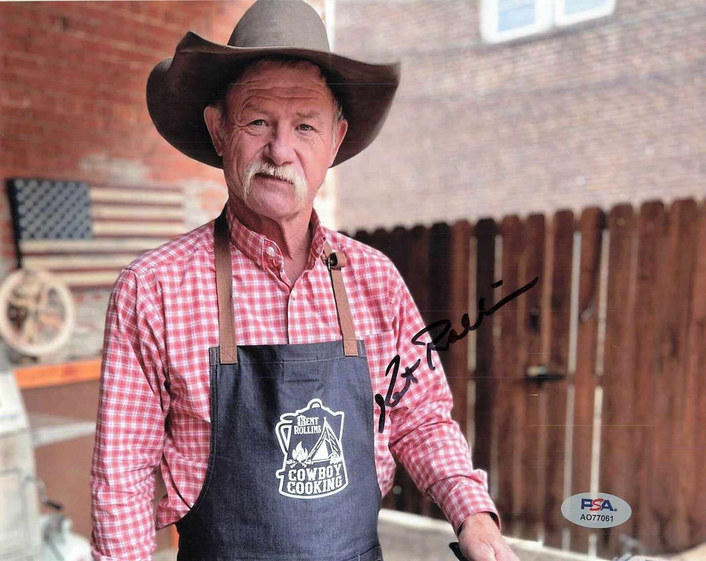 Kent Rollins signed 8x10 photo PSA/DNA Autographed Chef & Author