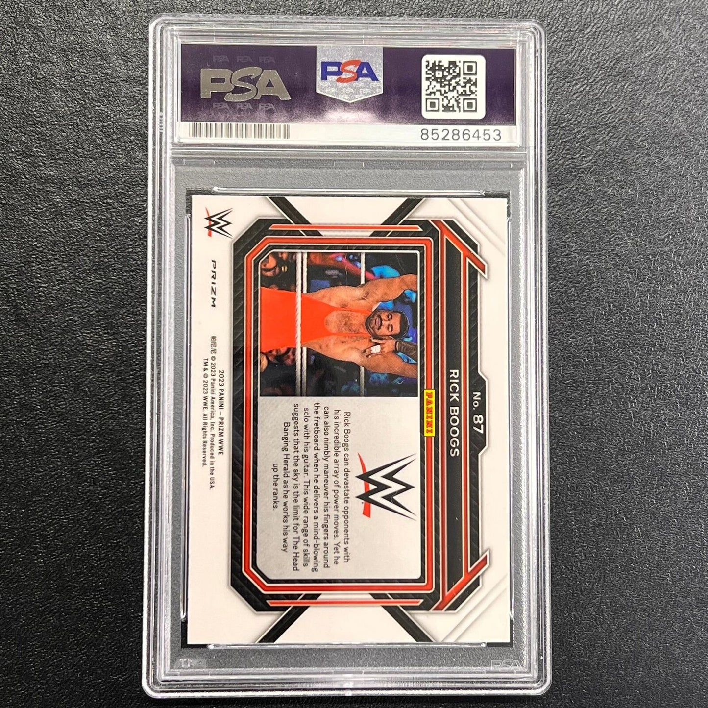 2022 Panini Prizm Smackdown #12 Rick Boogs Signed Card AUTO 10 PSA/DNA Slabbed W