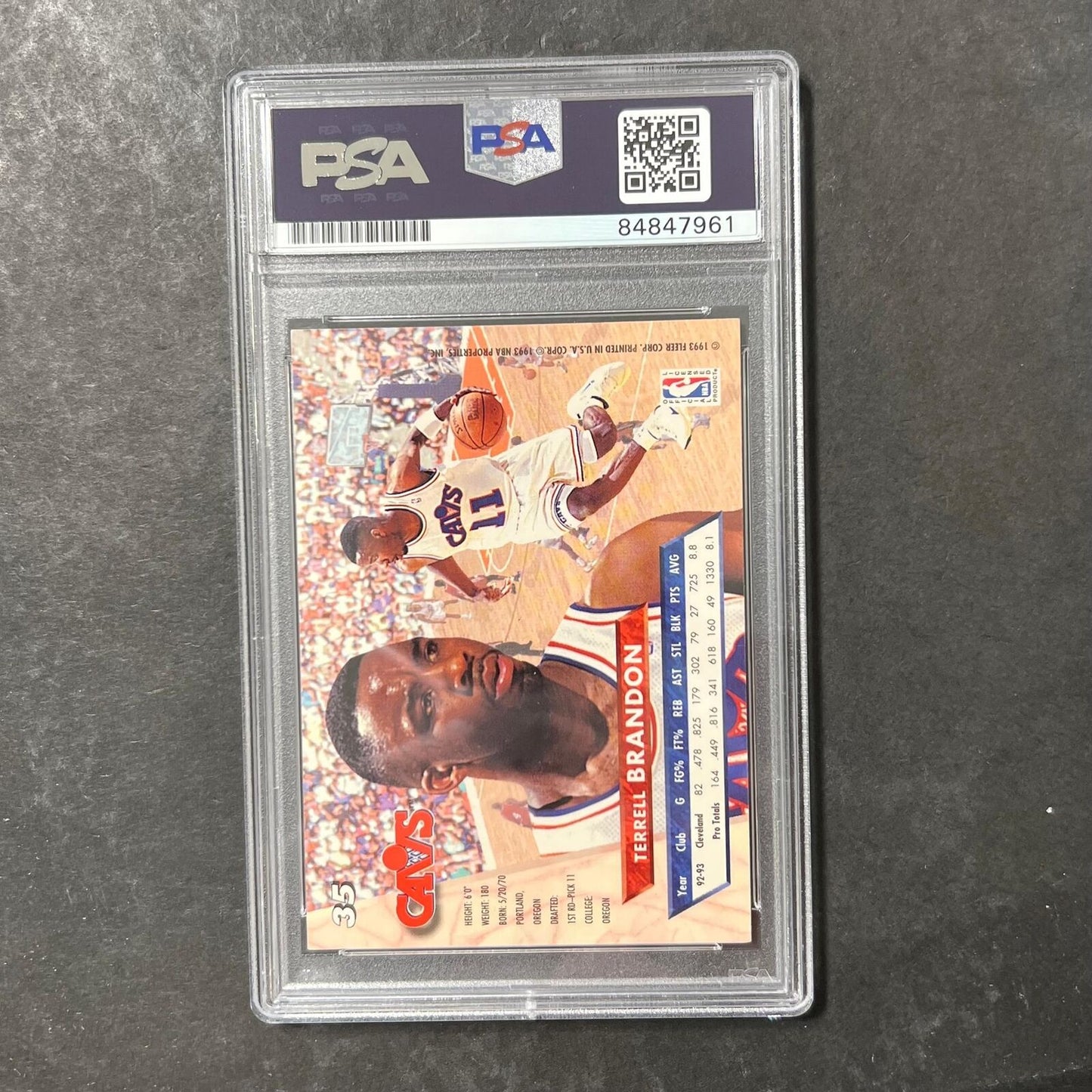 1993 Fleer Ultra #35 Terrell Brandon Signed Card AUTO PSA/DNA Slabbed Cavs
