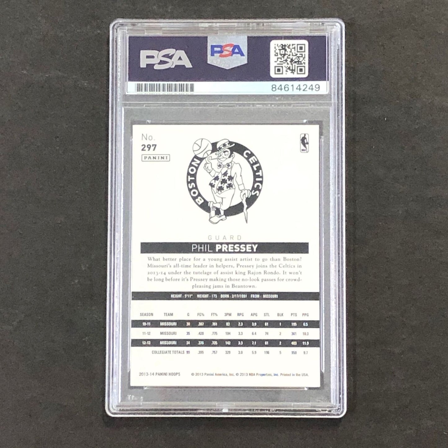 2013-14 NBA Hoops #297 Phil Pressey Signed Card AUTO 10 PSA/DNA Slabbed RC Celti