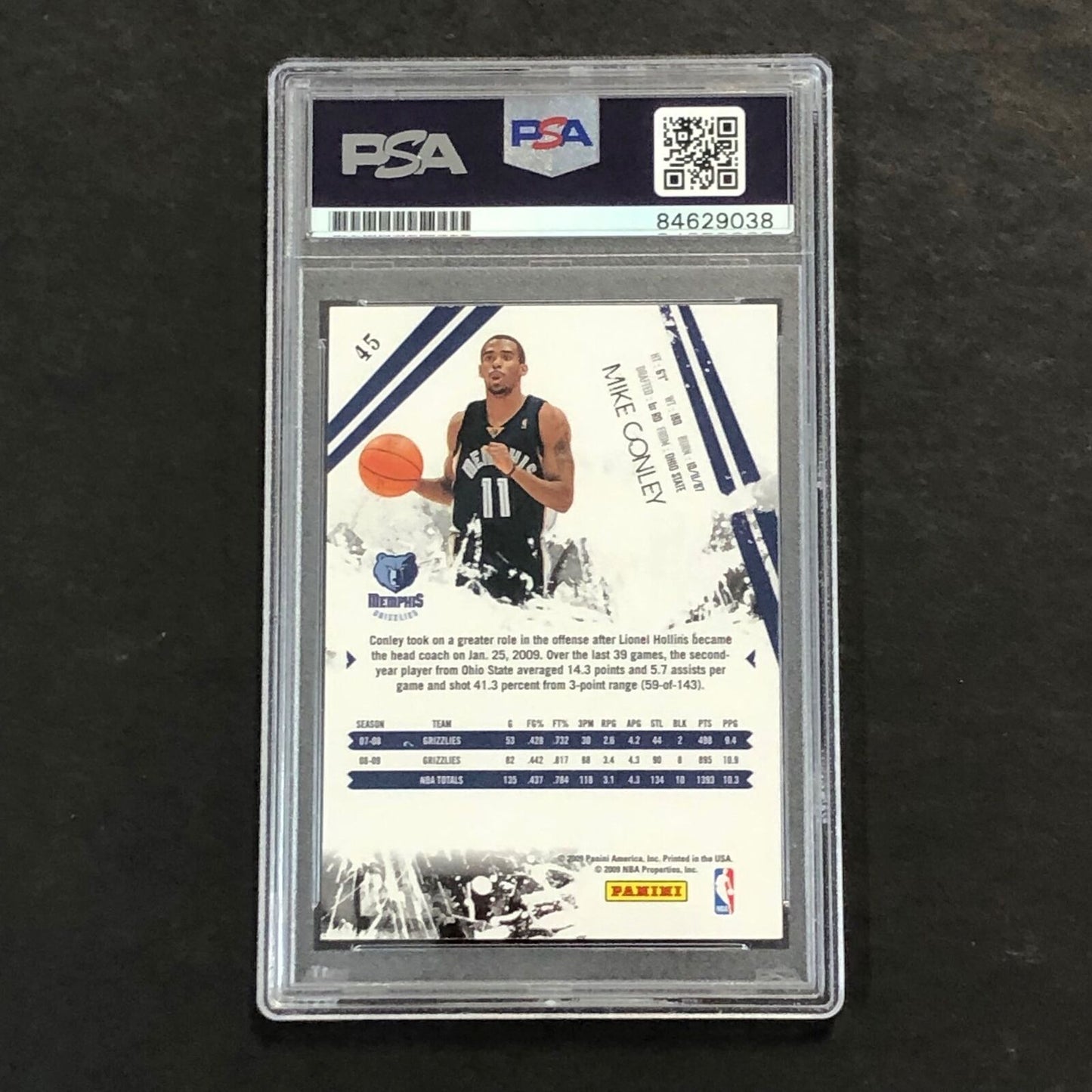 2009-10 Rookies and Stars #45 Mike Conley signed Auto 10 Card PSA/DNA Slabbed Gr