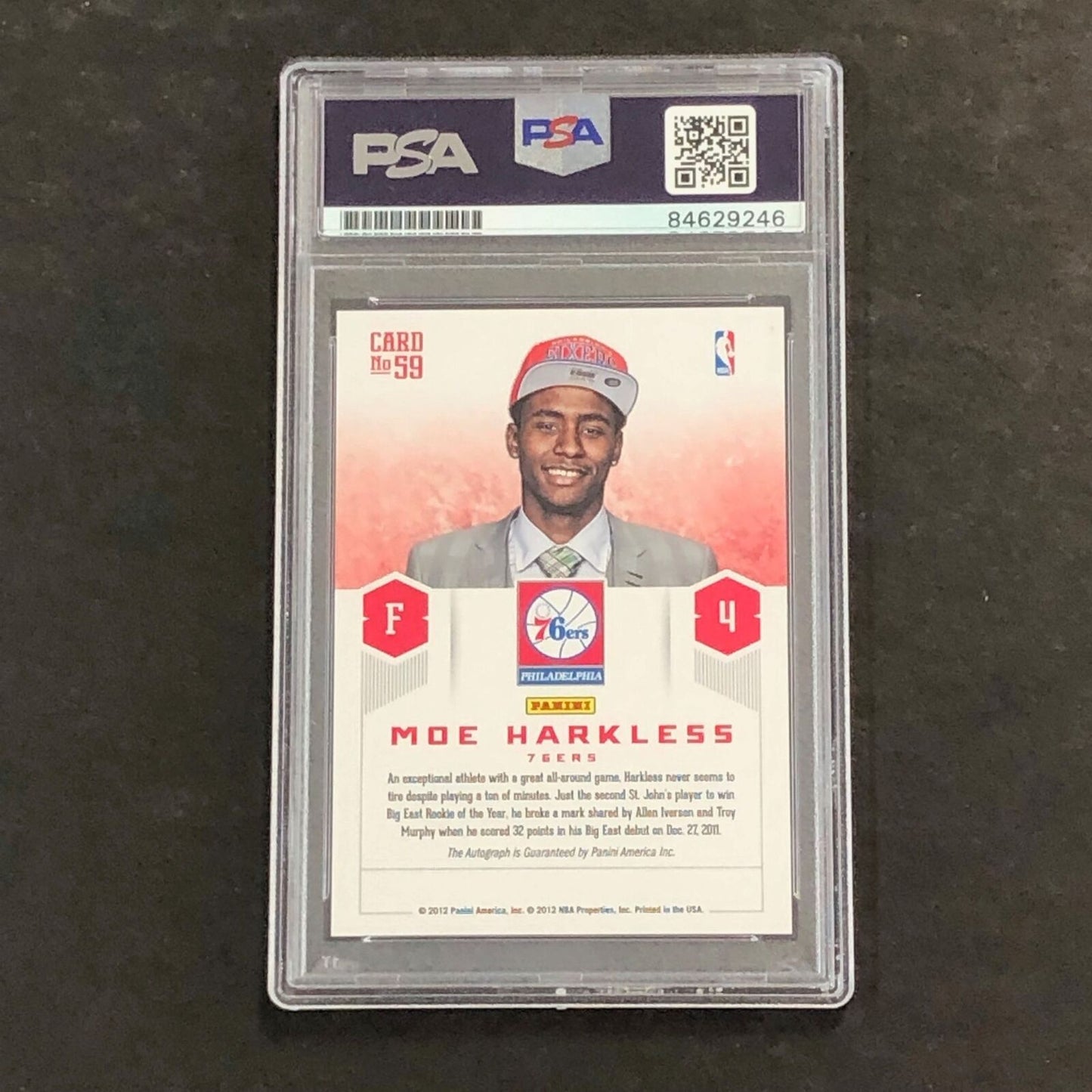 2012-13 Prestige Prestigious Picks #59 Moe Harkless Signed Card AUTO 10 PSA Slab