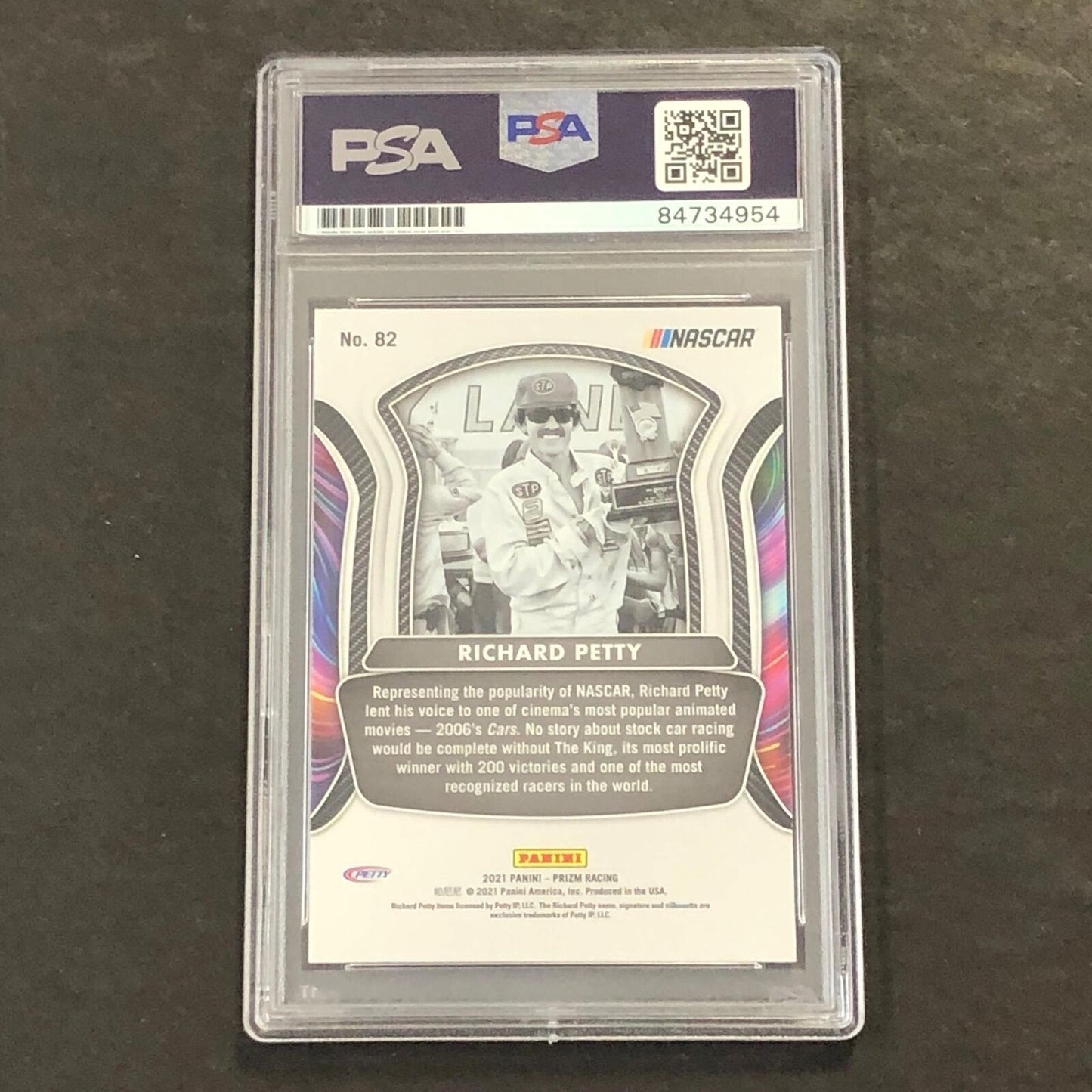 2021 Panini Prizm Racing Legends #82 Richard Petty Signed Card AUTO PSA Slabbed