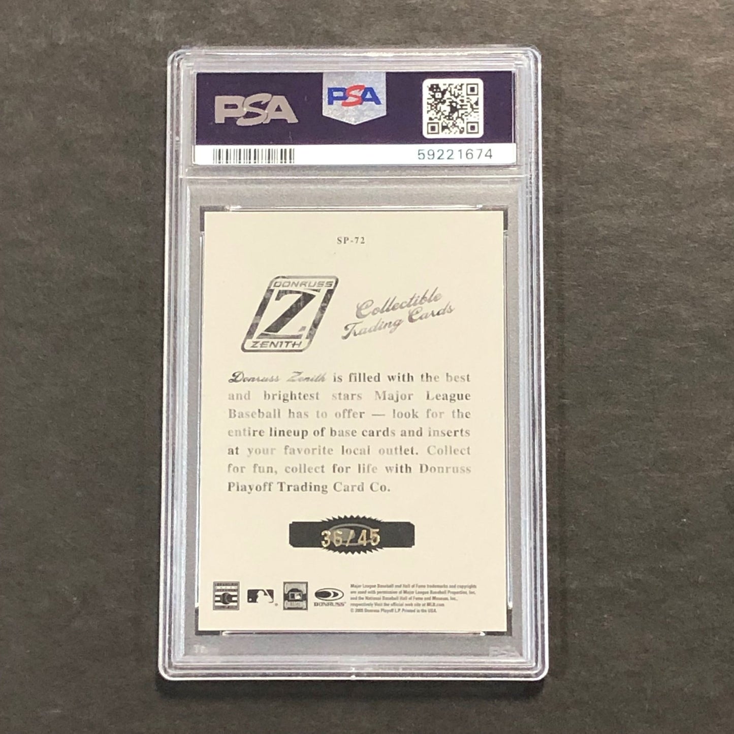 2005 Studio Portraits #SP-72 Bob Feller PSA 7 NM Zenith-Sepia/Color