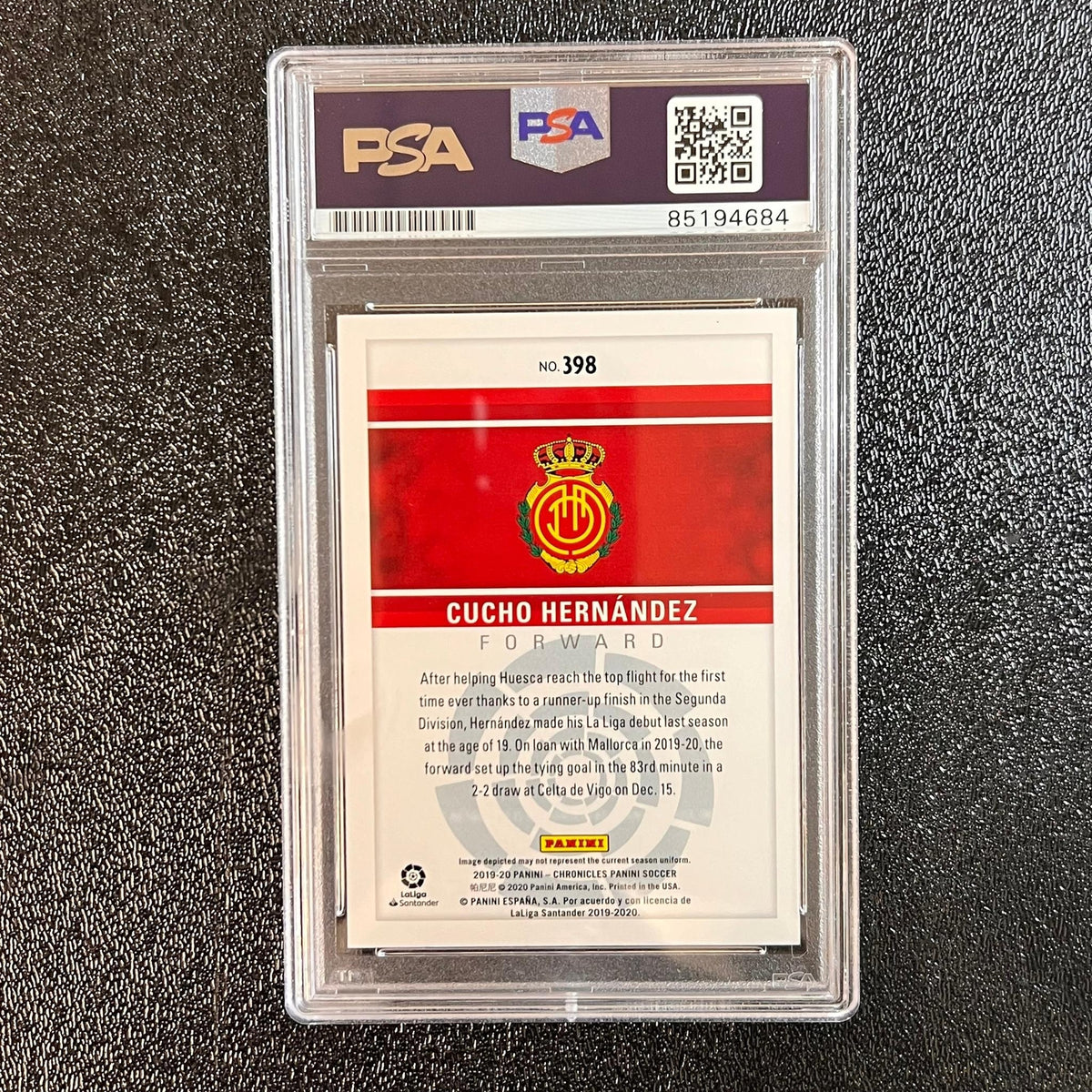 2019-20 Panini Chronicles #398 Cucho Hernandez Signed Card AUTO 10 PSA/DNA Slabb