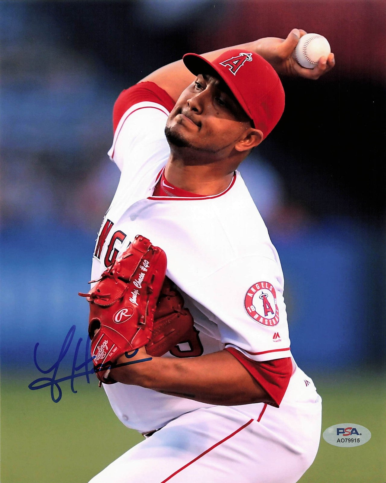 Jhoulys Chacin Signed 8x10 Photo PSA Anaheim Angels