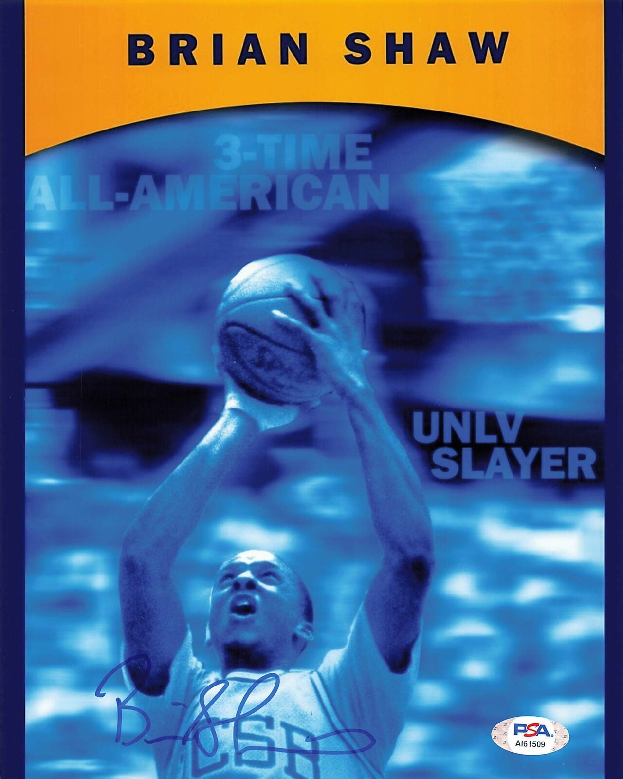 Brian Shaw signed 8x10 photo PSA/DNA UC Santa Barbara Gauchos Autographed