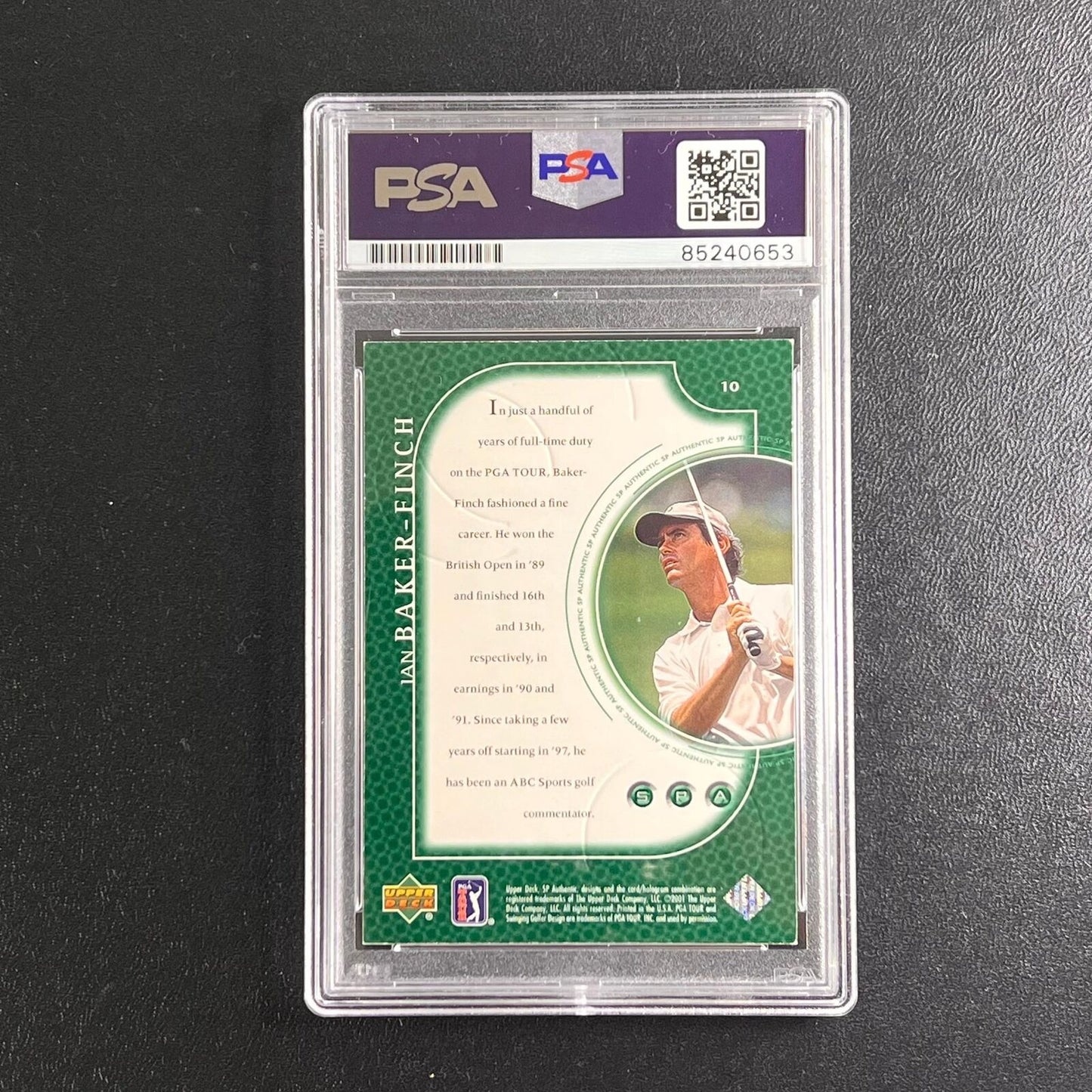 2001 Upper Deck Golf #10 Ian Baker-Finch Signed Card PSA/DNA Autographed Slabbed