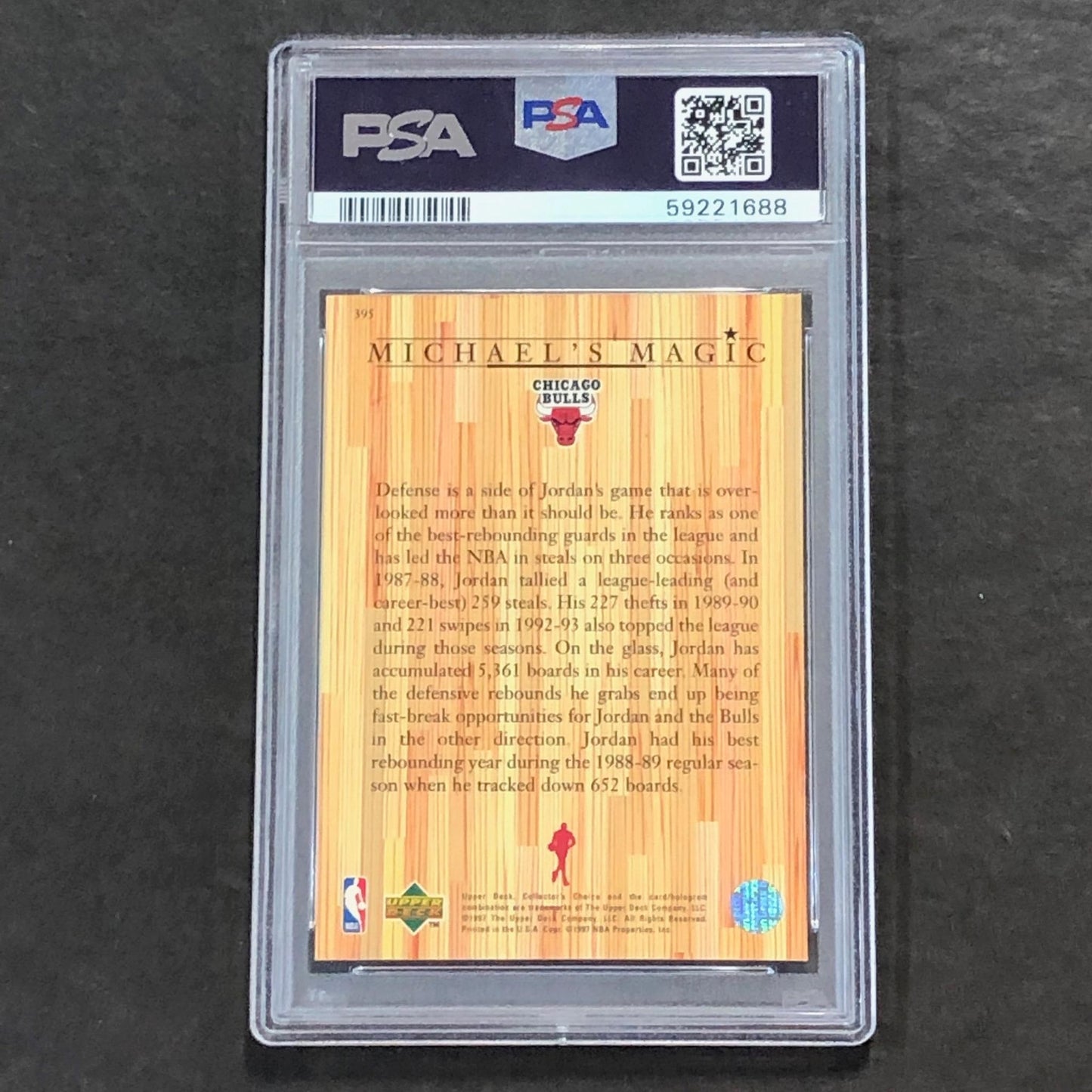1997 Collectors Choice #395 Michael Jordan PSA 7 NM Bulls