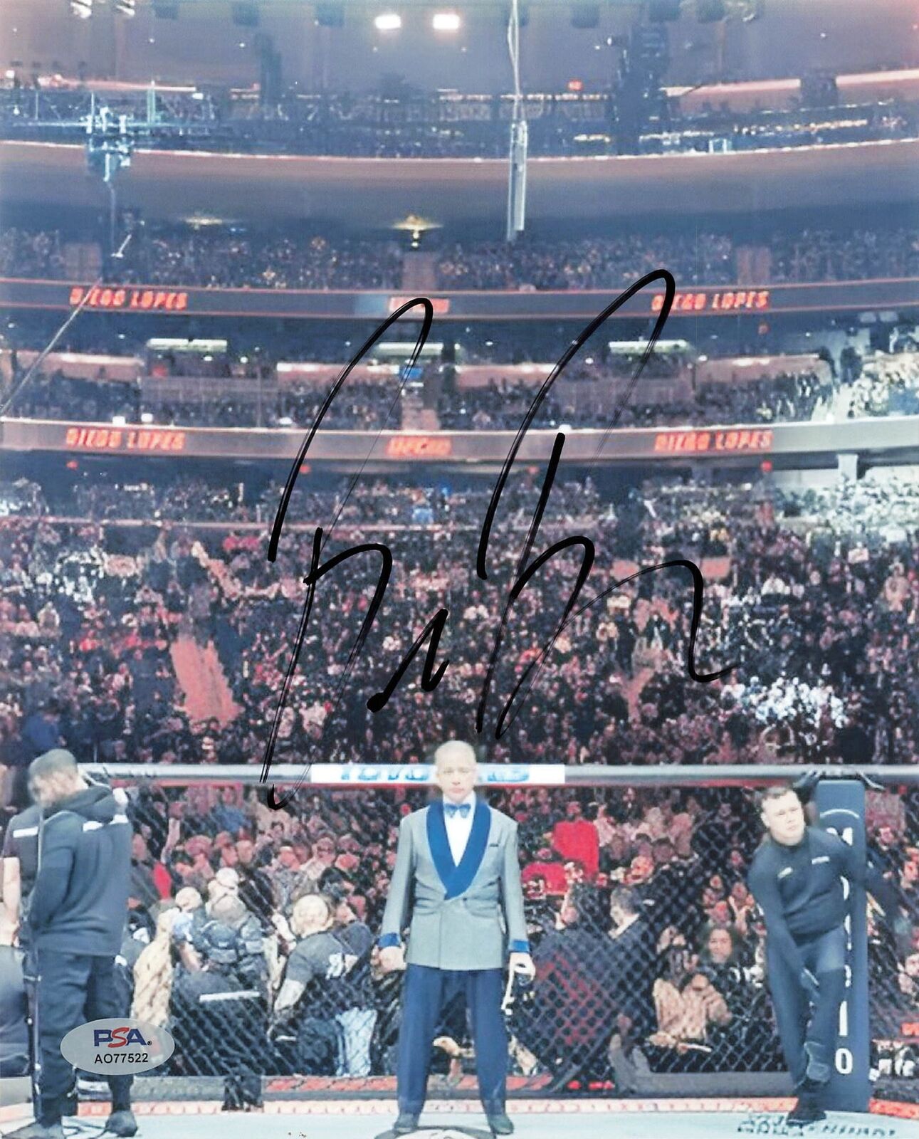 Bruce Buffer Signed 8x10 photo PSA UFC Announcer Autographed