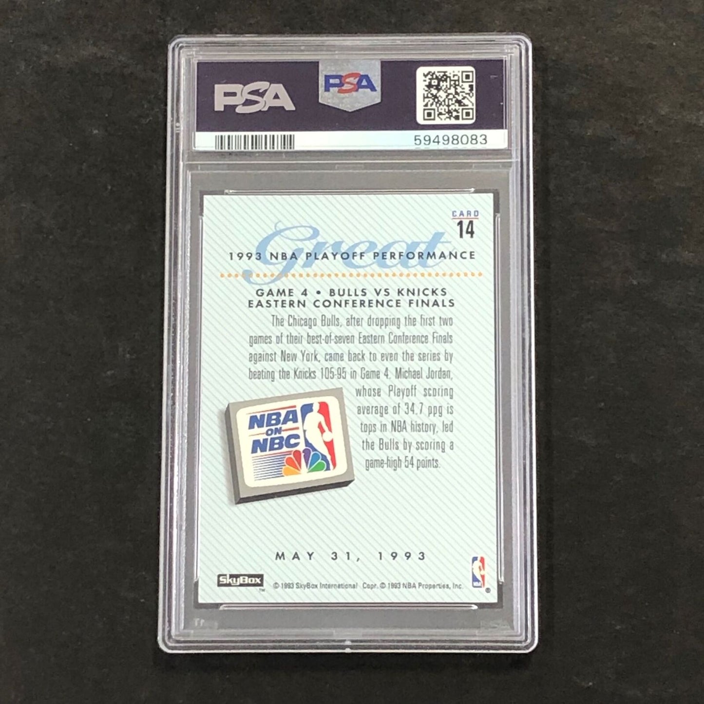 1993 Upper Deck #14 Michael Jordan PSA 8 NM-MT Bulls