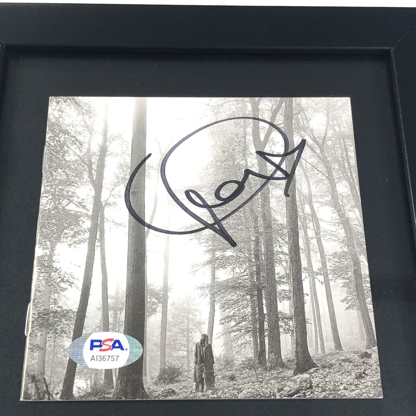 Taylor Swift Signed CD Cover Framed PSA/DNA Folklore Autographed