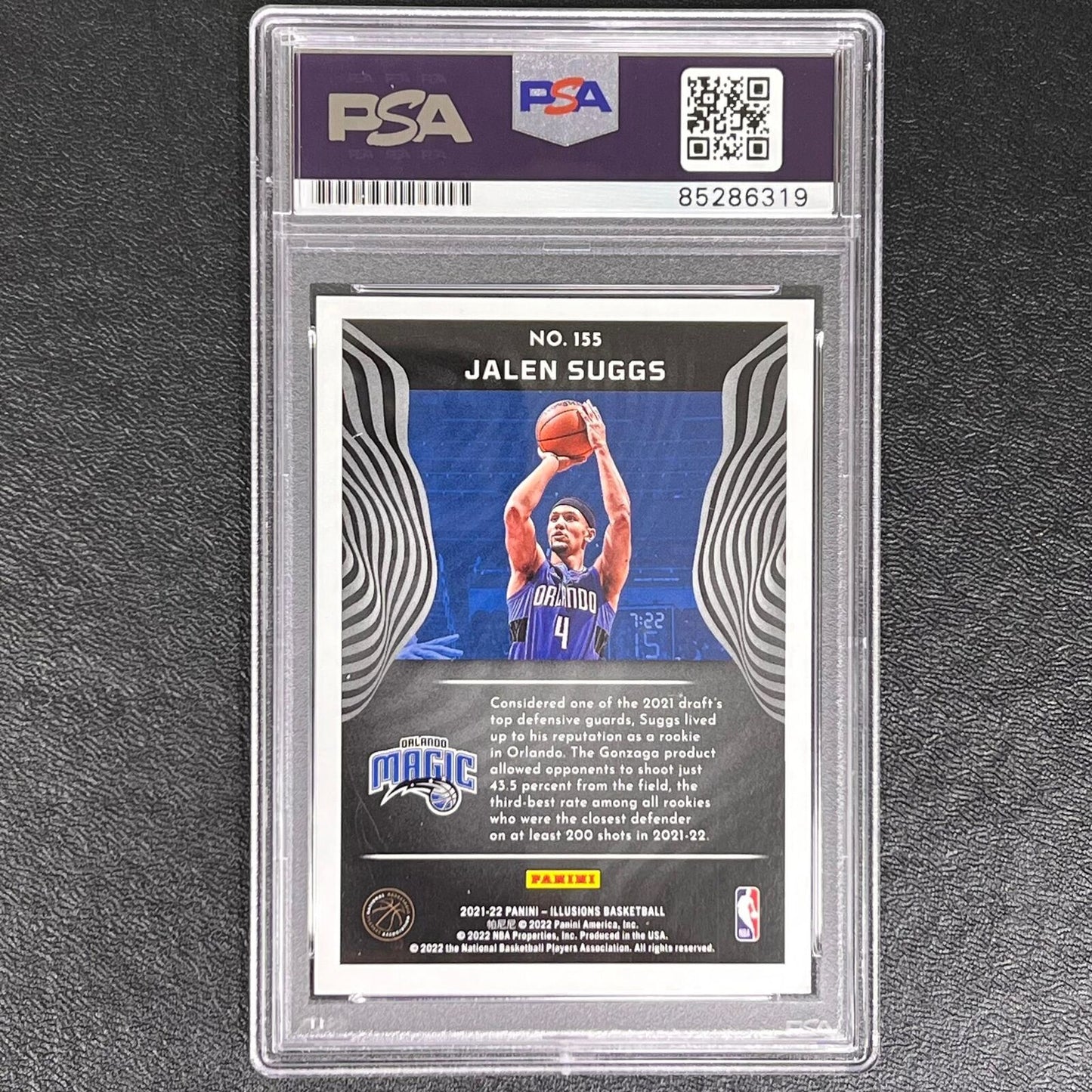 2021-22 Panini Illusions #155 Jalen Suggs Signed Card AUTO PSA/DNA Slabbed AUTO