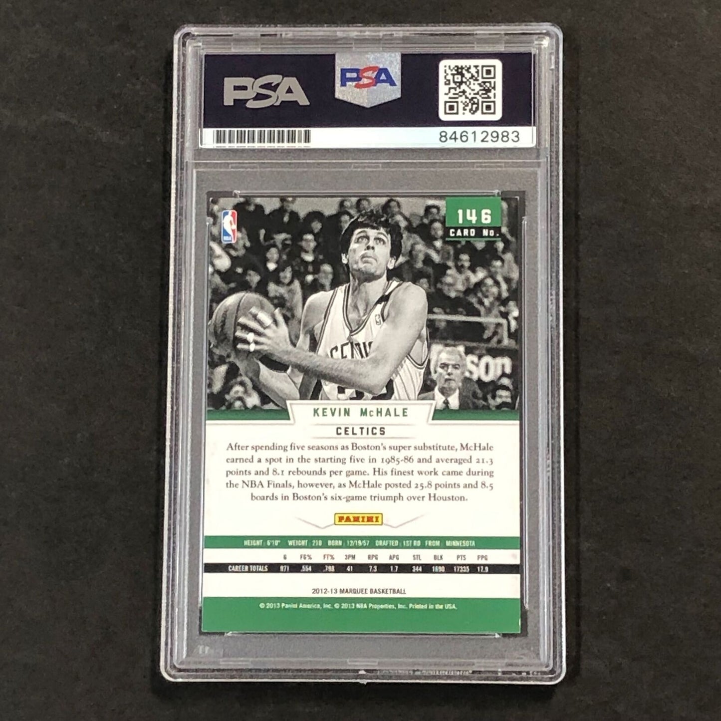 2012-13 Panini Marquee Legends #146 Kevin McHale Signed Card AUTO PSA Slabbed Ce