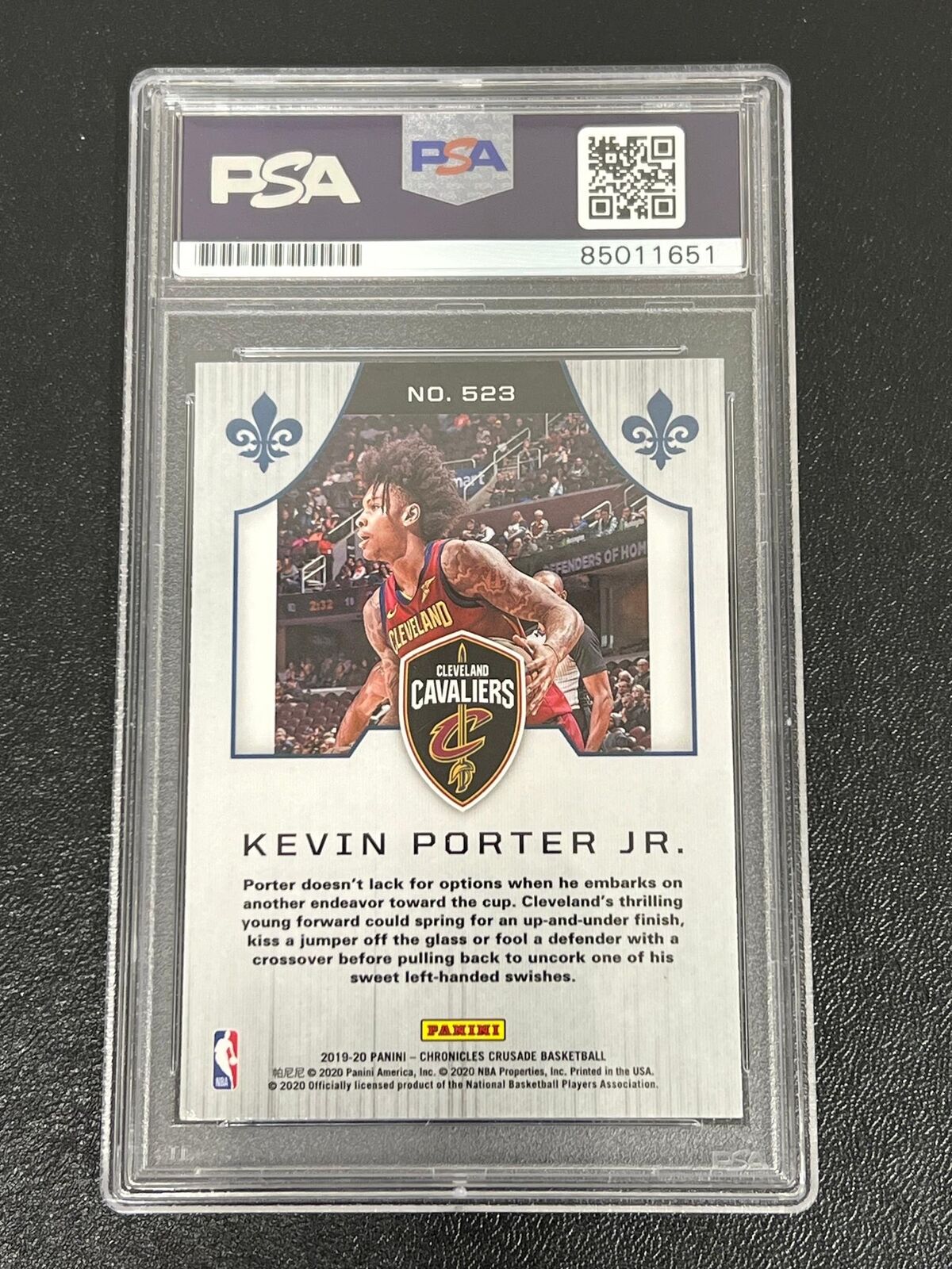 2019-20 Panini Chronicles #523 Kevin Porter Jr. Signed Card PSA Slabbed Cavalier