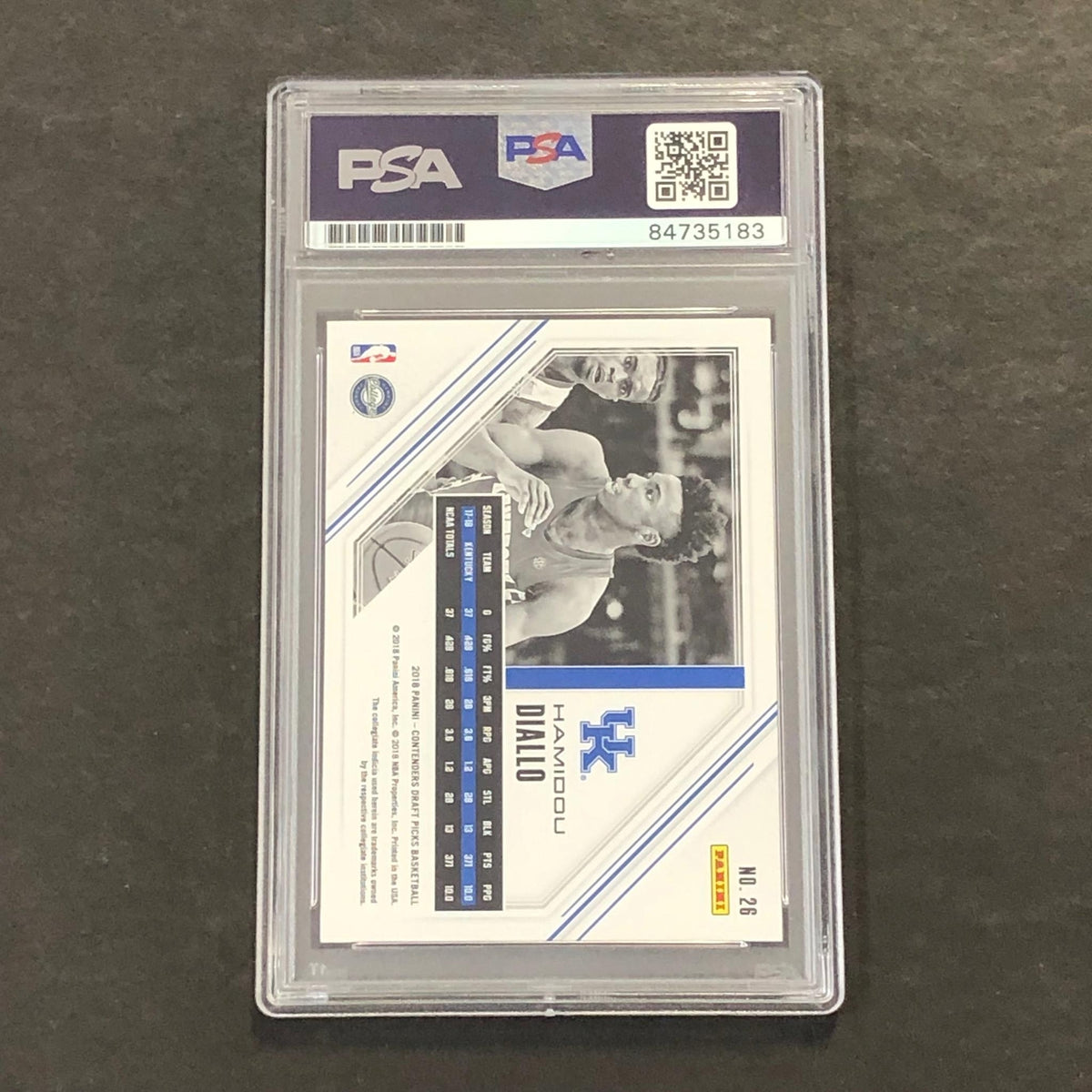 2018-19 Panini Contenders #26 Hamidou Diallo Signed Card AUTO PSA Slabbed RC Ken