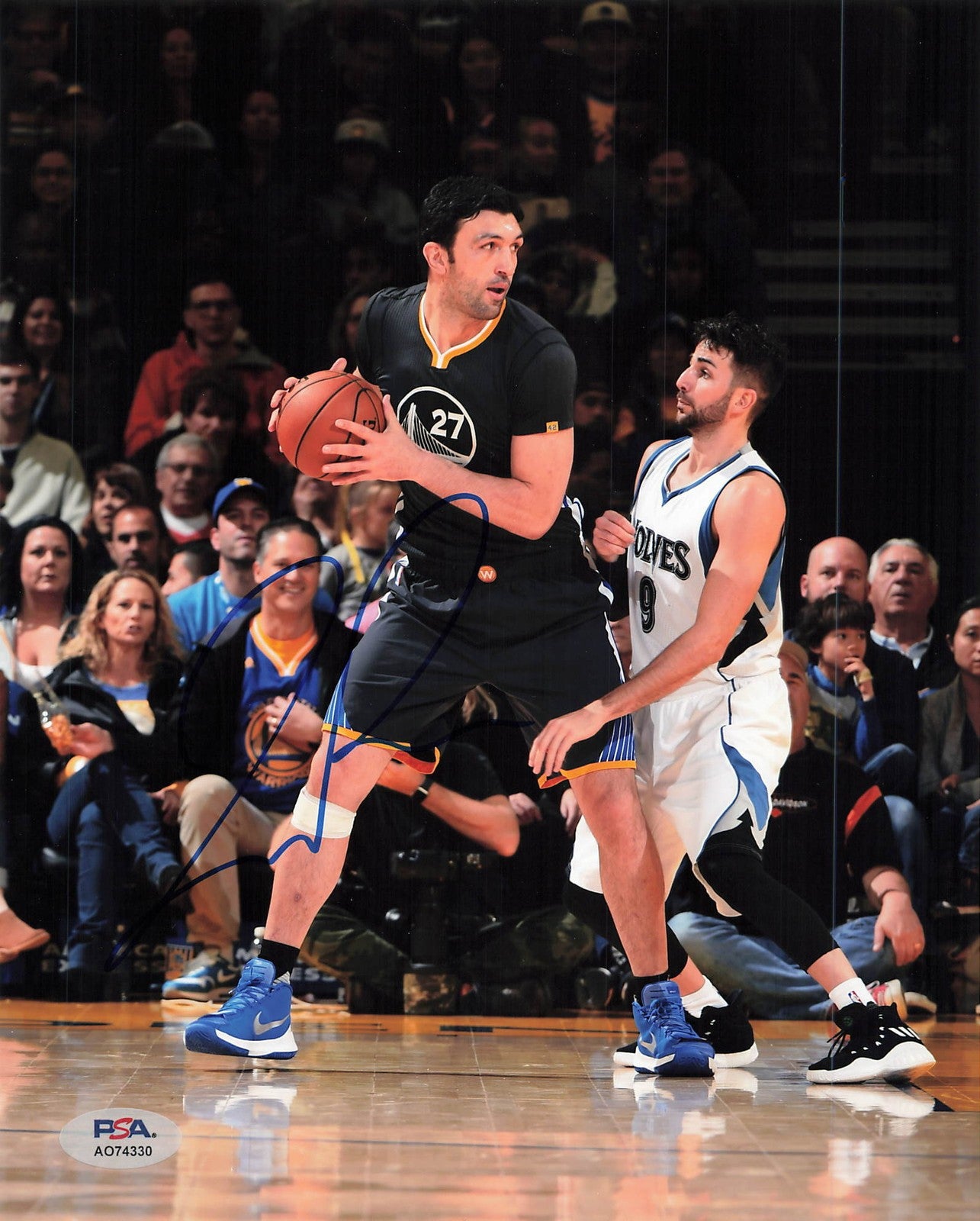 Zaza Pachulia Signed 8x10 Photo PSA Golden State Warriors