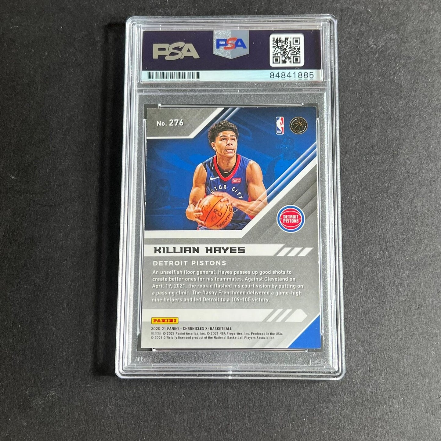 2020-21 Panini Chronicles xR #276 Killian Hayes Signed Card AUTO PSA Slabbed RC