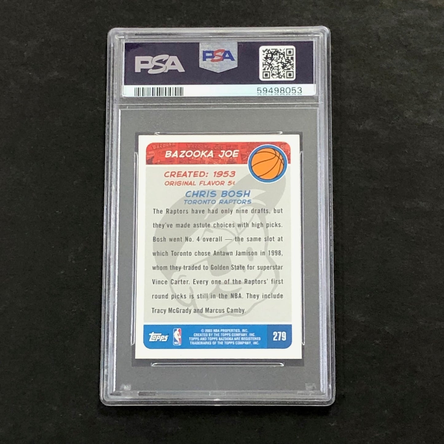2003 Bazooka #279 Chris Bosh PSA 5 EX Raptors